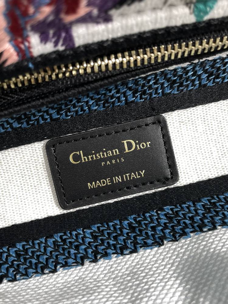 Dior Elegant Colorful Floral Print Top Handle Handbag with Strap