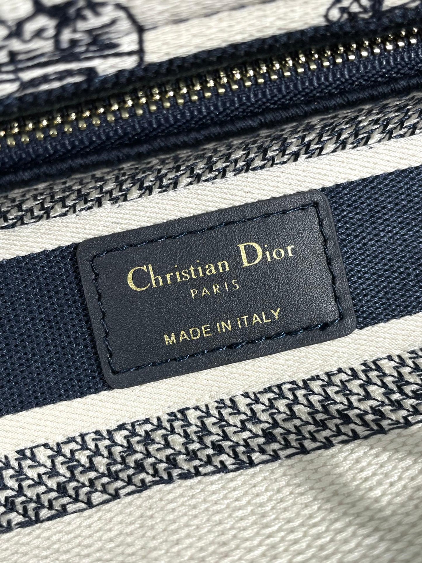 Dior Black and White Toile Print Canvas Top Handle Shoulder Bag