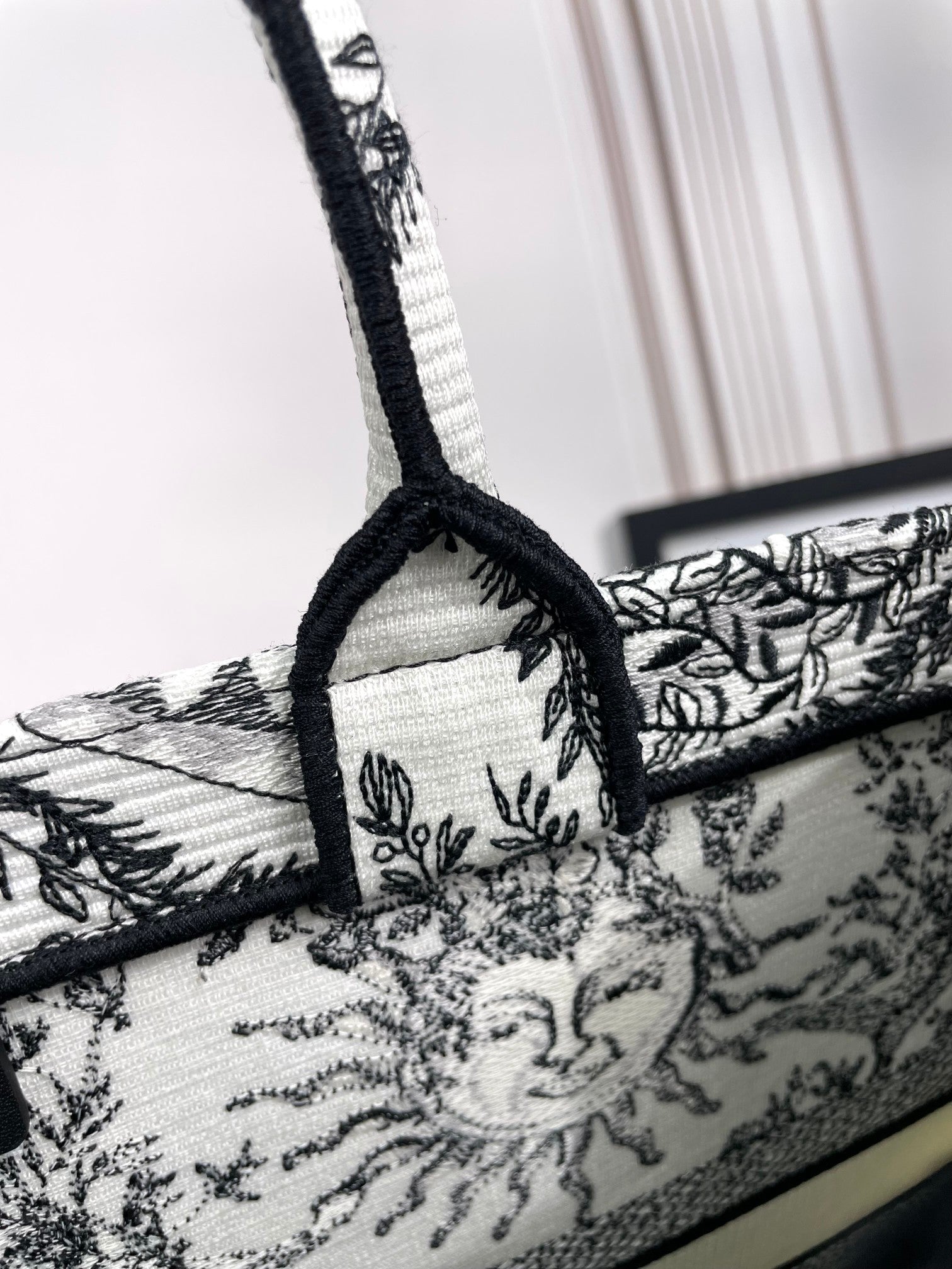 Dior Celestial Sun Embroidered Canvas Tote Bag Large Shoulder Handbag