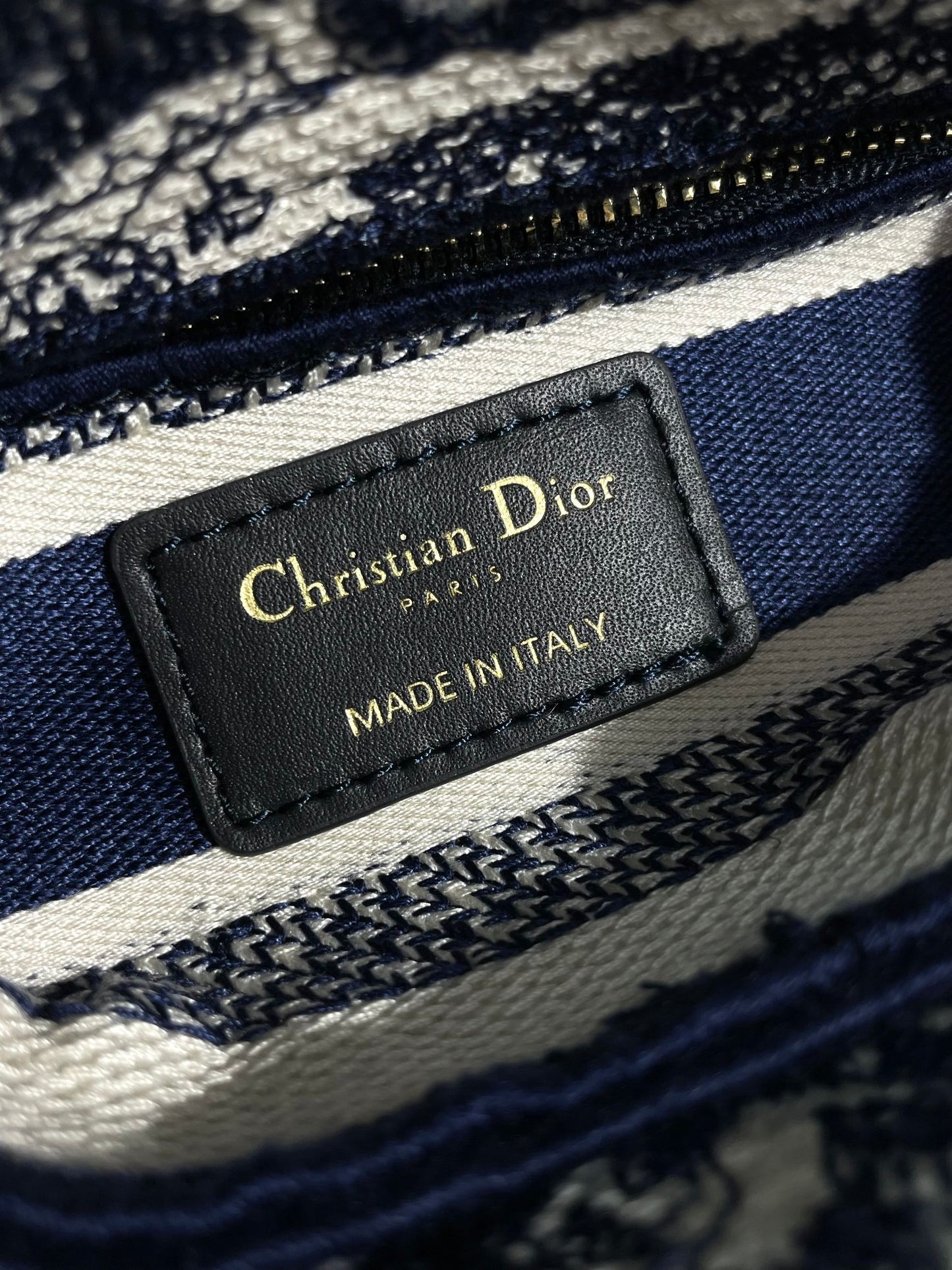 Dior Vintage Blue Toile de Jouy Embroidered Top Handle Shoulder Bag