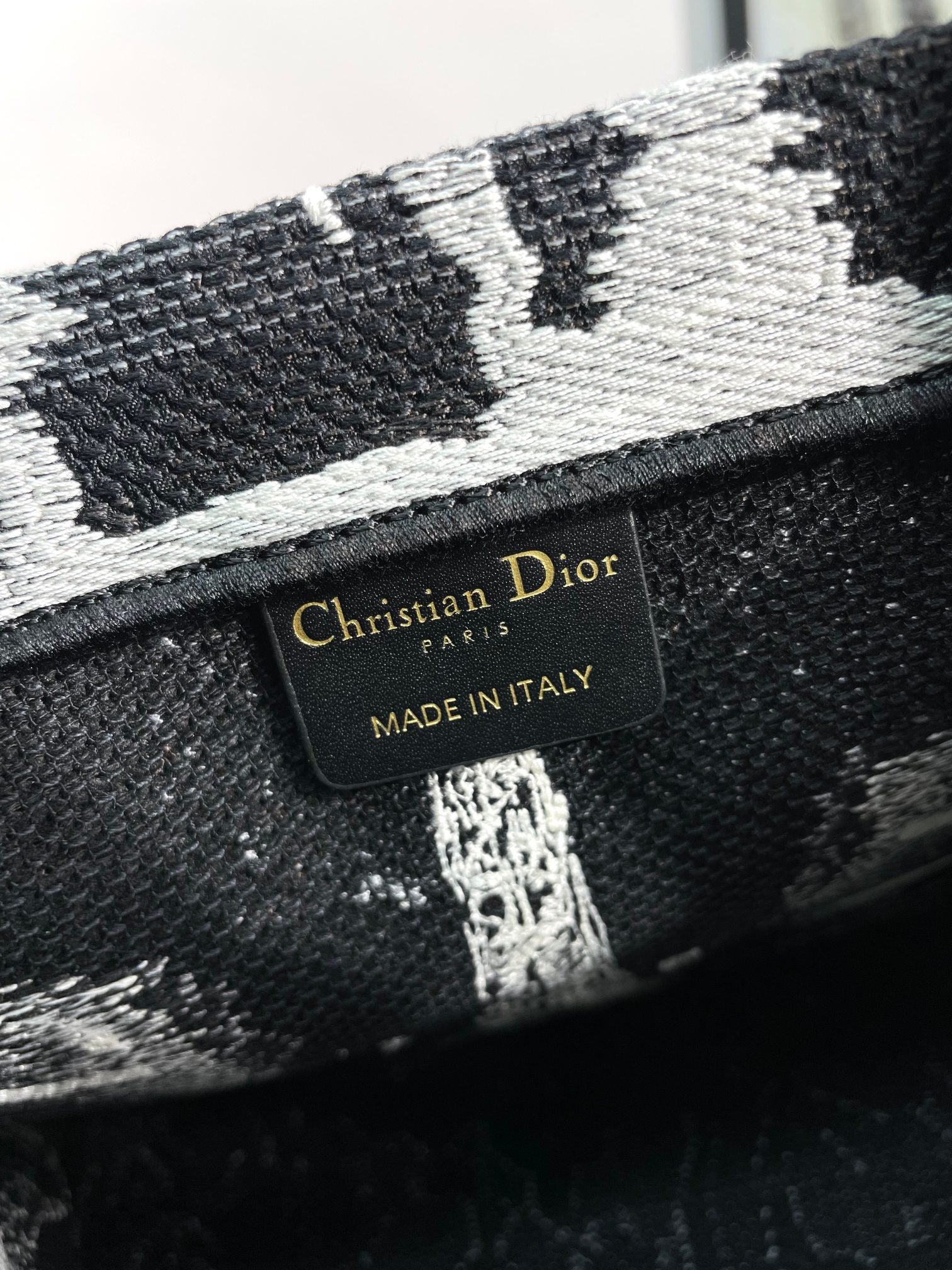 Dior Vintage Paris Eiffel Tower Embroidered Canvas Tote Handbag