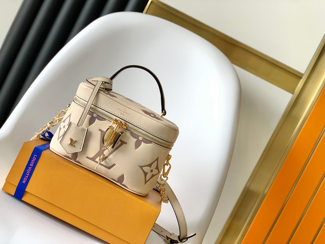 Louis Vuitton Vanity PM Monogram Empreinte Leather Handbag - Bicolour Beige/Turtledove