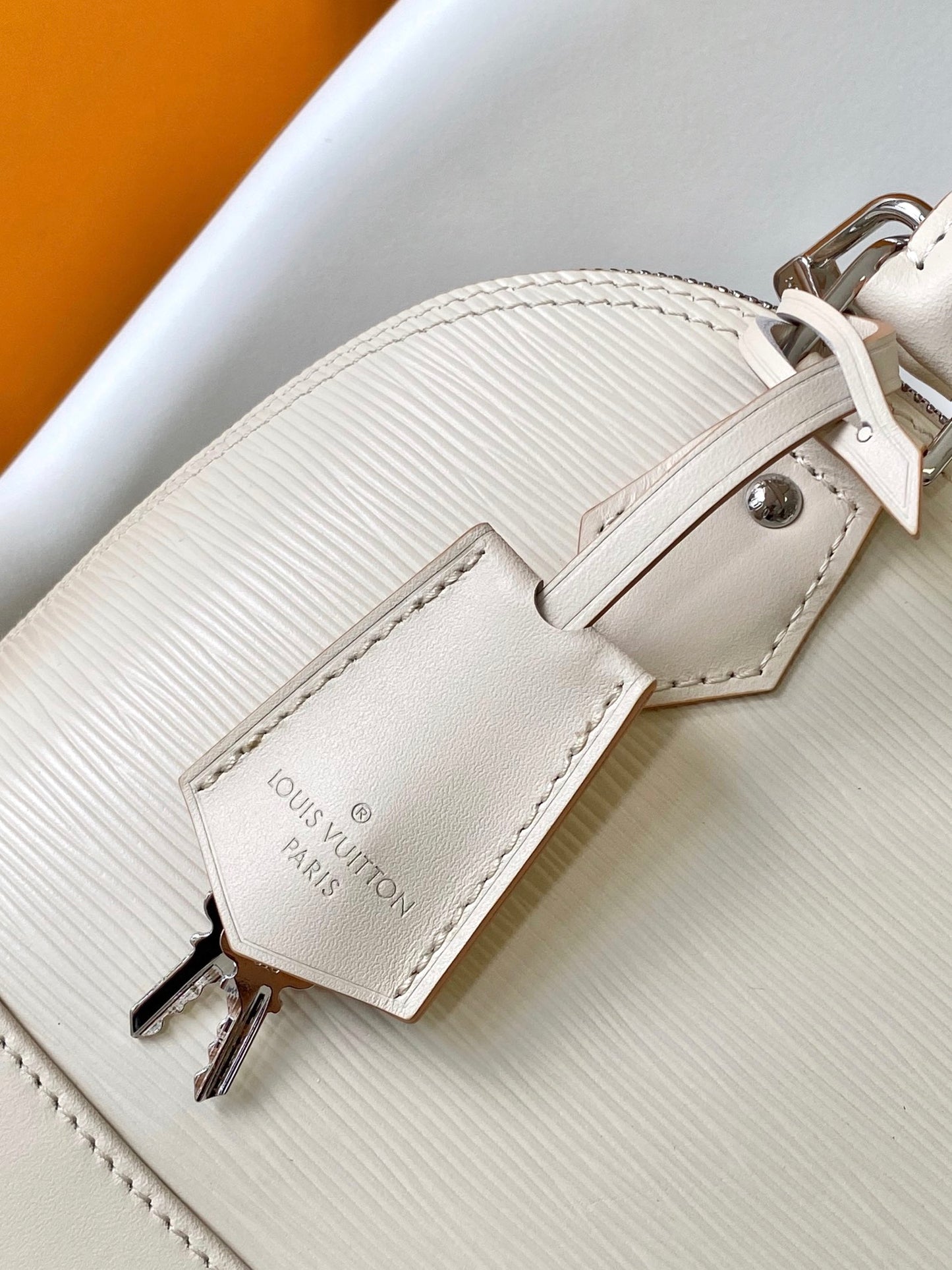 Louis Vuitton Blush Pink Textured Leather Dome Satchel Bag with Strap