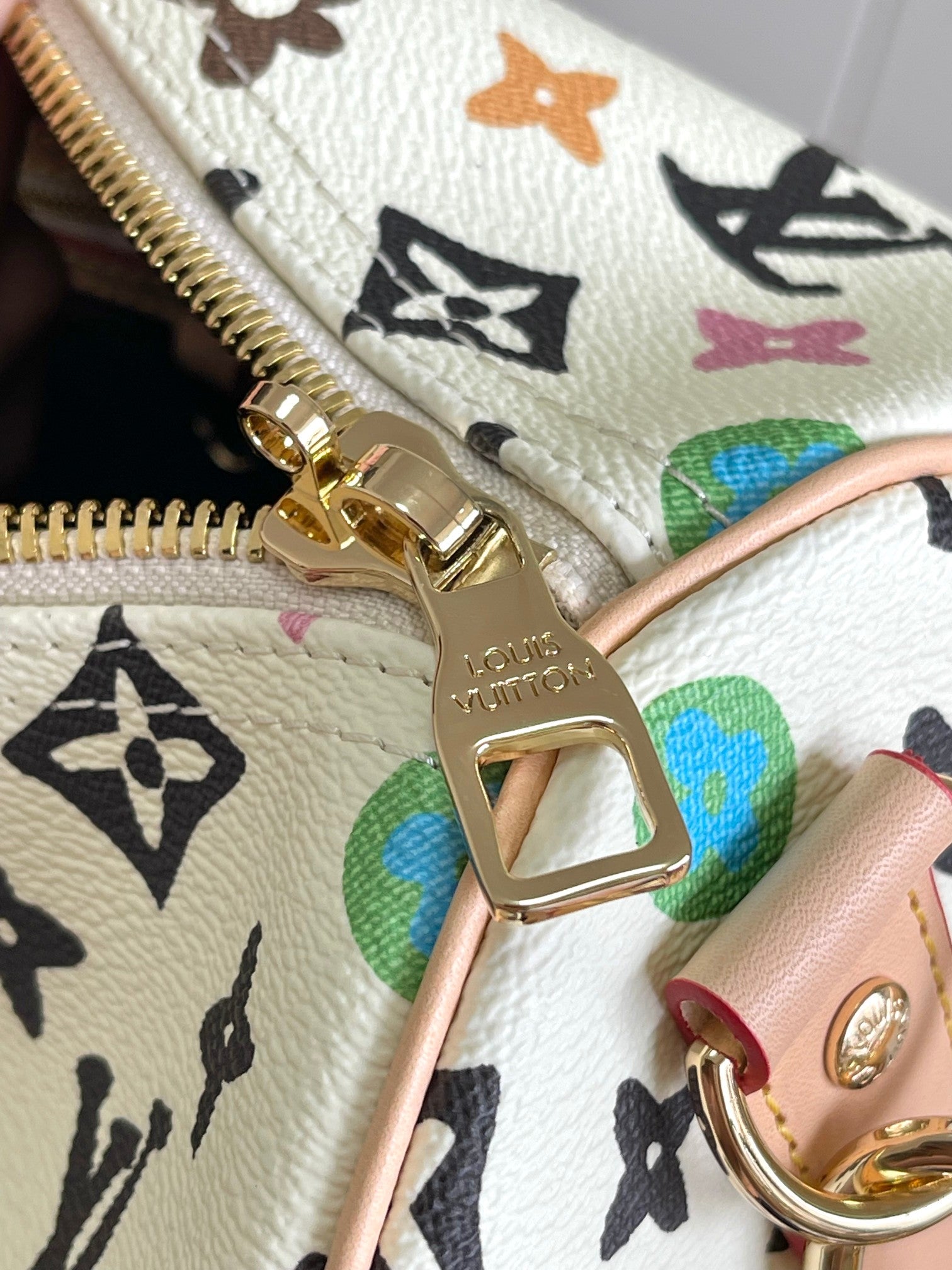 Louis Vuitton Multicolor Monogram Canvas Travel Duffle Bag with Leather Trim