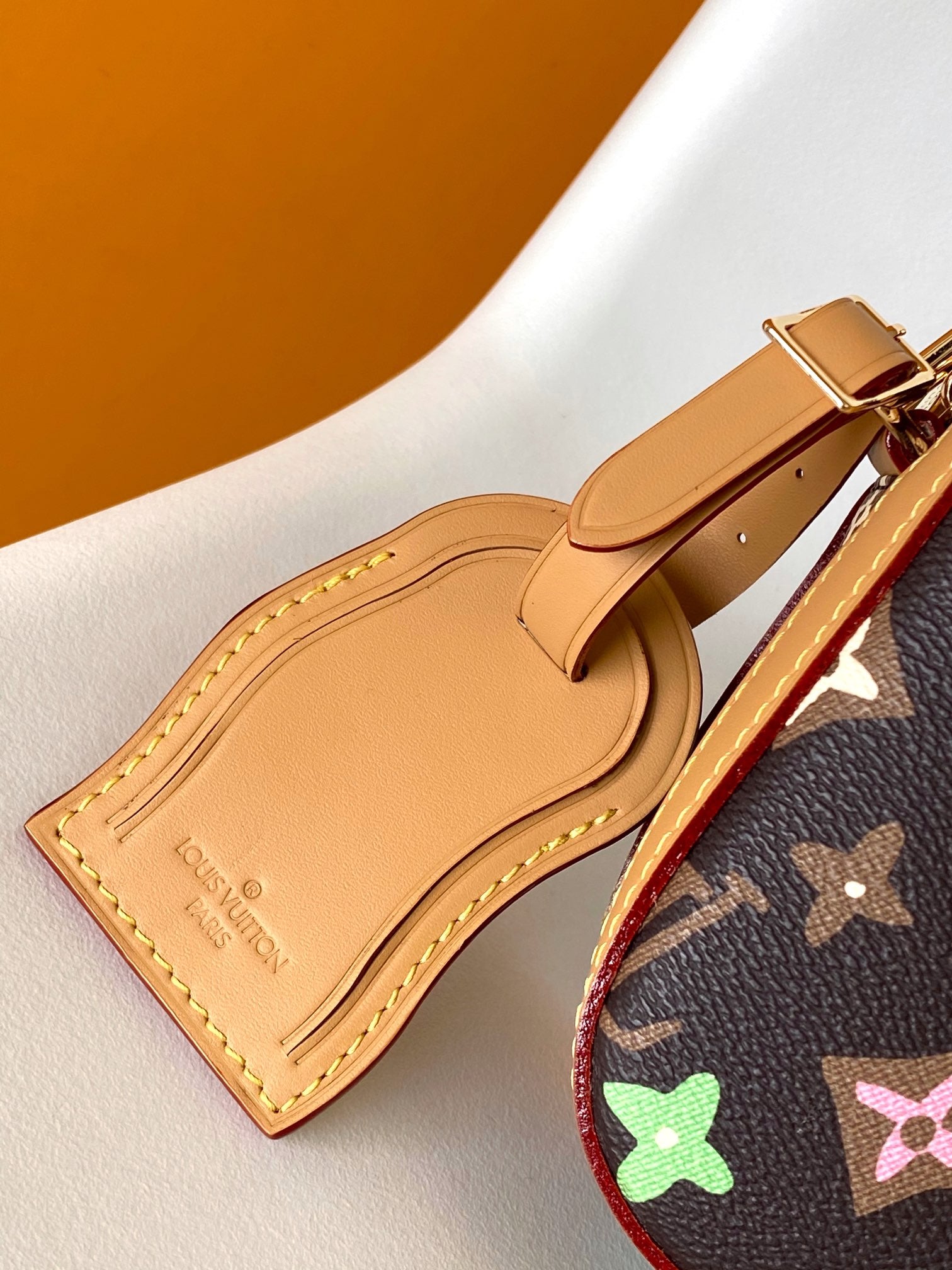 Louis Vuitton Multicolor Monogram Brown Camera Crossbody Bag with Tan Leather Trim