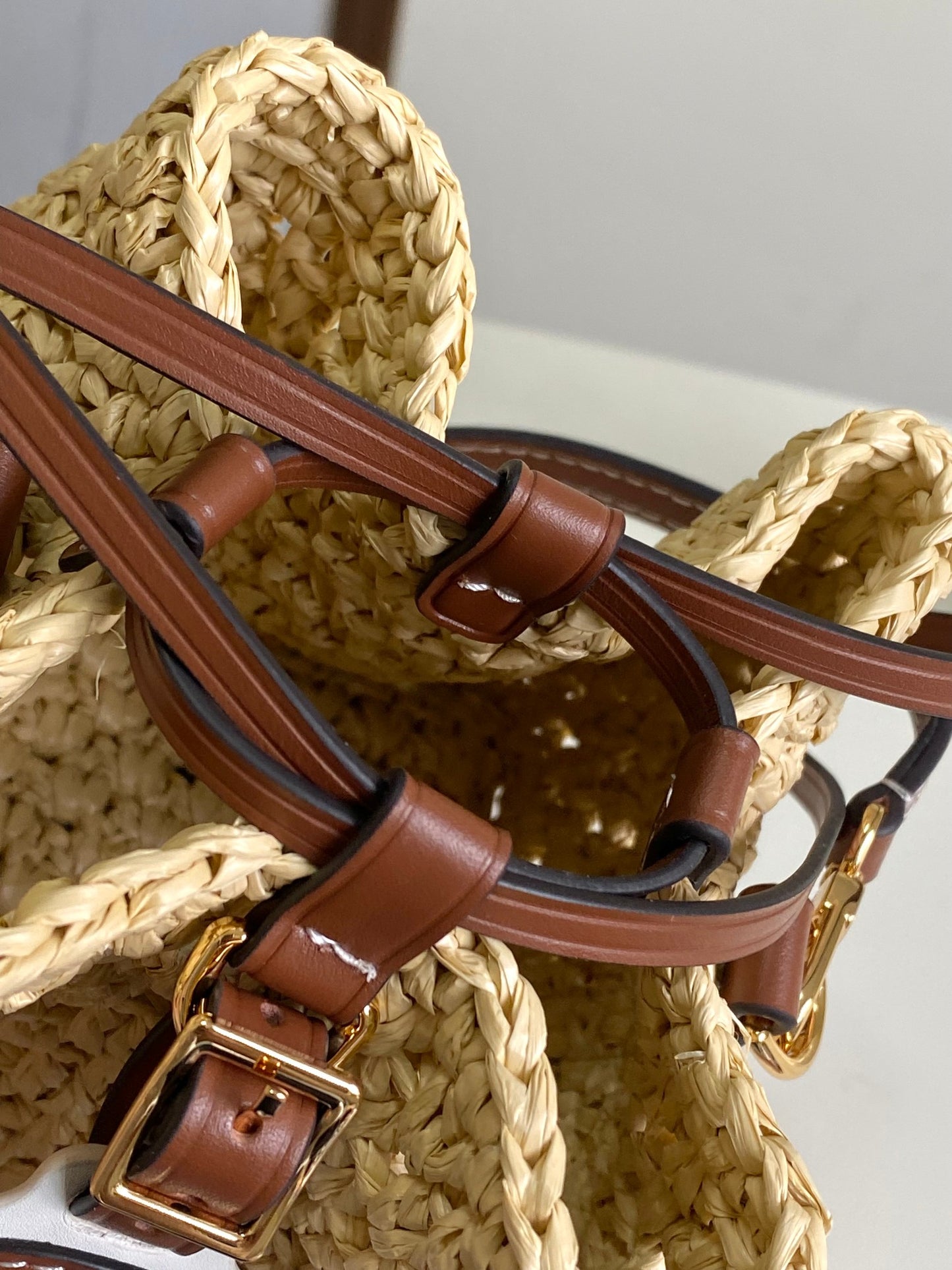 Louis Vuitton Nano Noé Bucket Bag - Raffia &amp; Brown Leather
