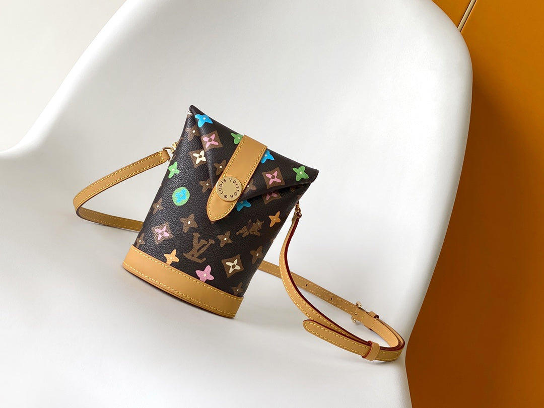 Louis Vuitton Multicolor Monogram Canvas Mini Crossbody Bag with Leather Trim