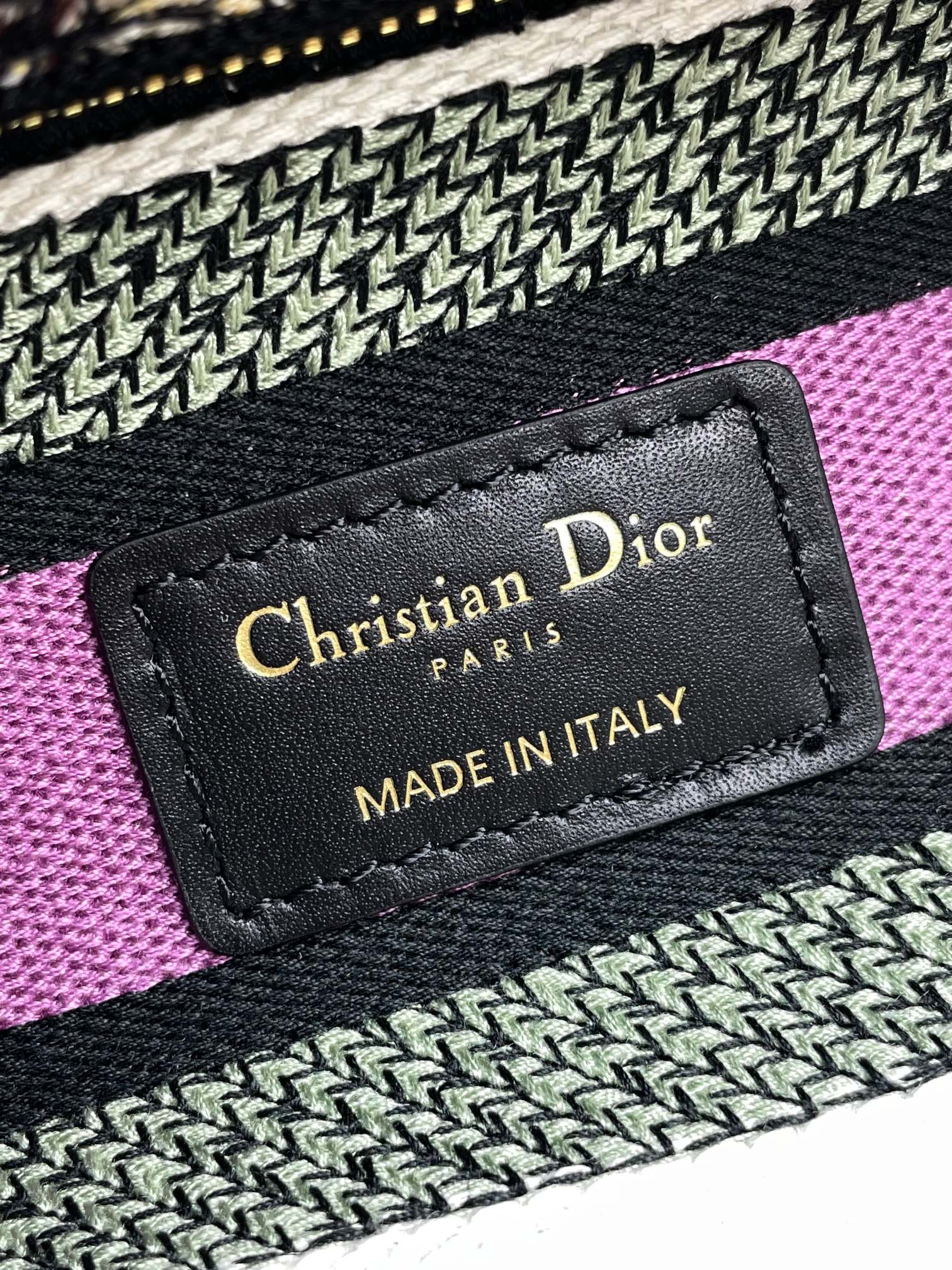 Dior Colorful Floral Embroidered Canvas Top Handle Satchel Handbag