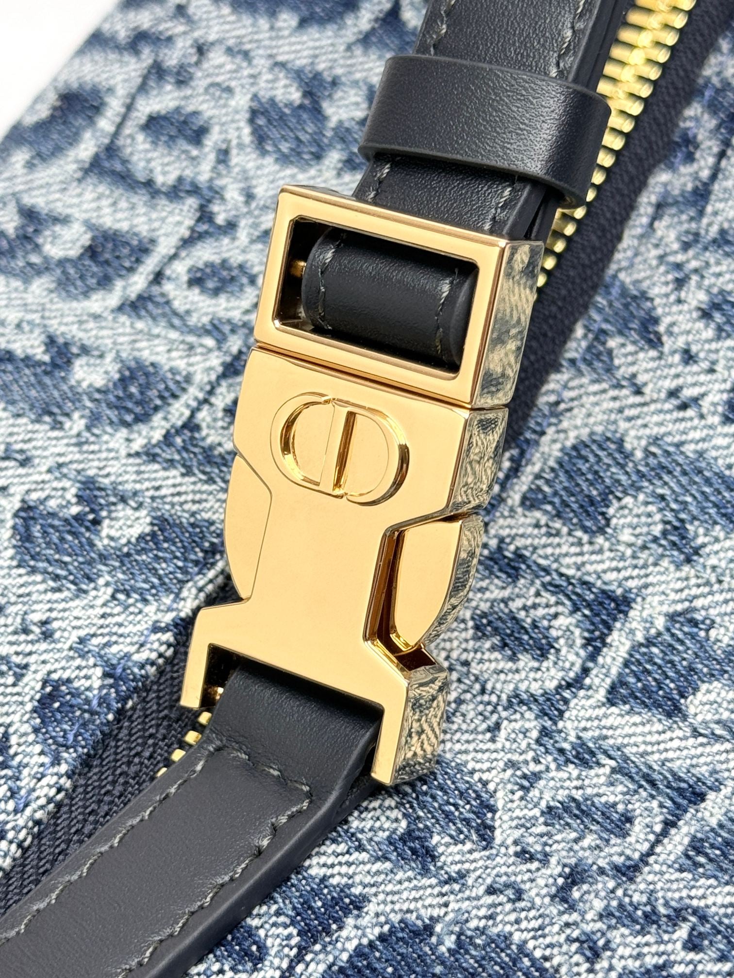 Dior Vintage Monogram Canvas Baguette Shoulder Bag with Crossbody Strap