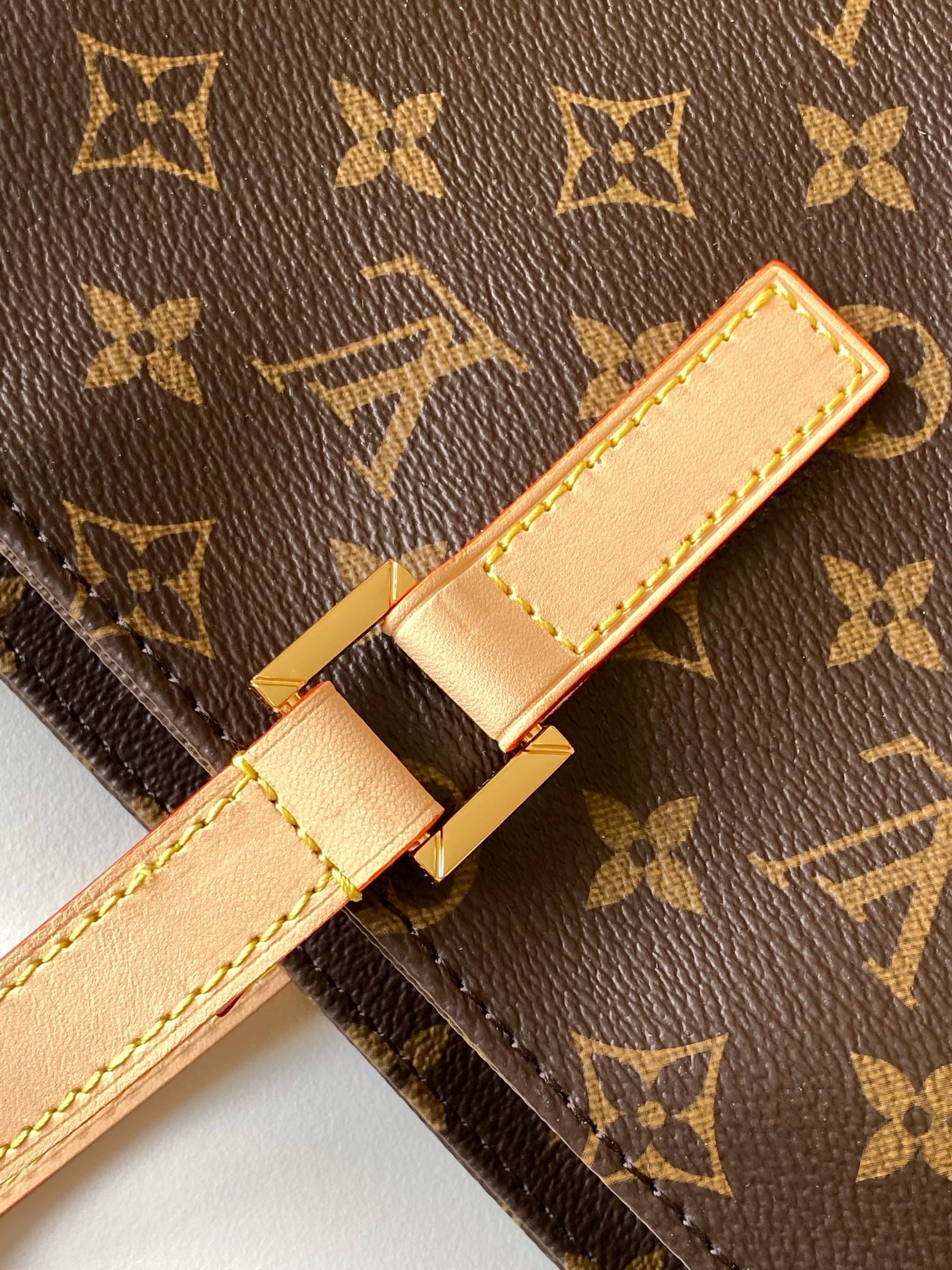 Louis Vuitton Classic Brown Monogram Pattern Canvas Tote Bag for Women