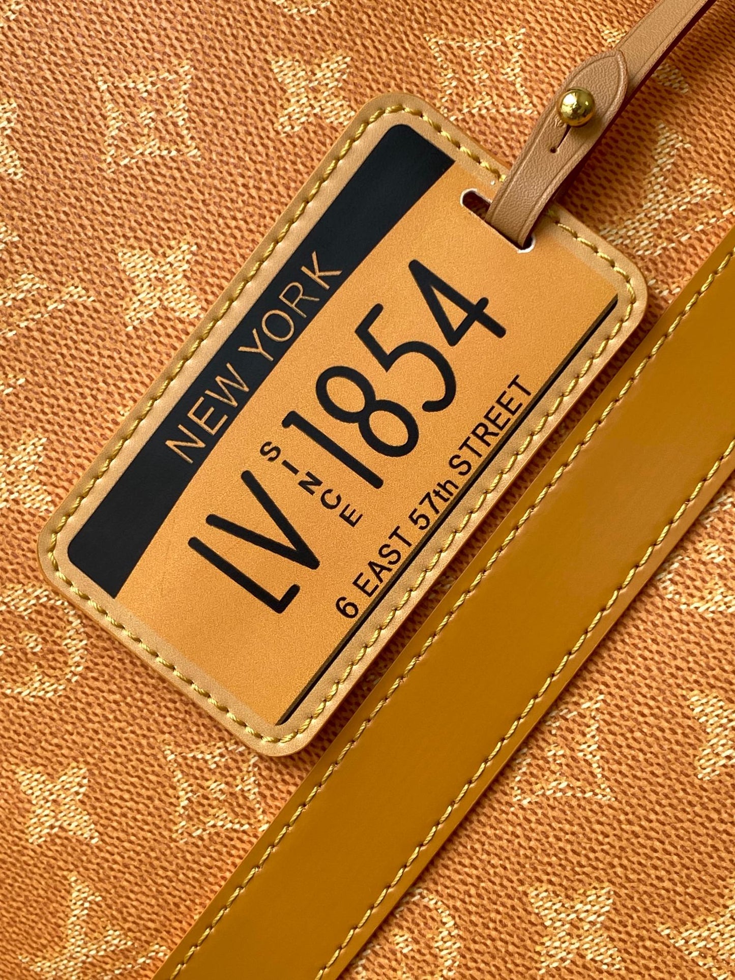 Louis Vuitton Mustard Yellow Monogram Luxury Travel Duffle Bag with Shoulder Strap