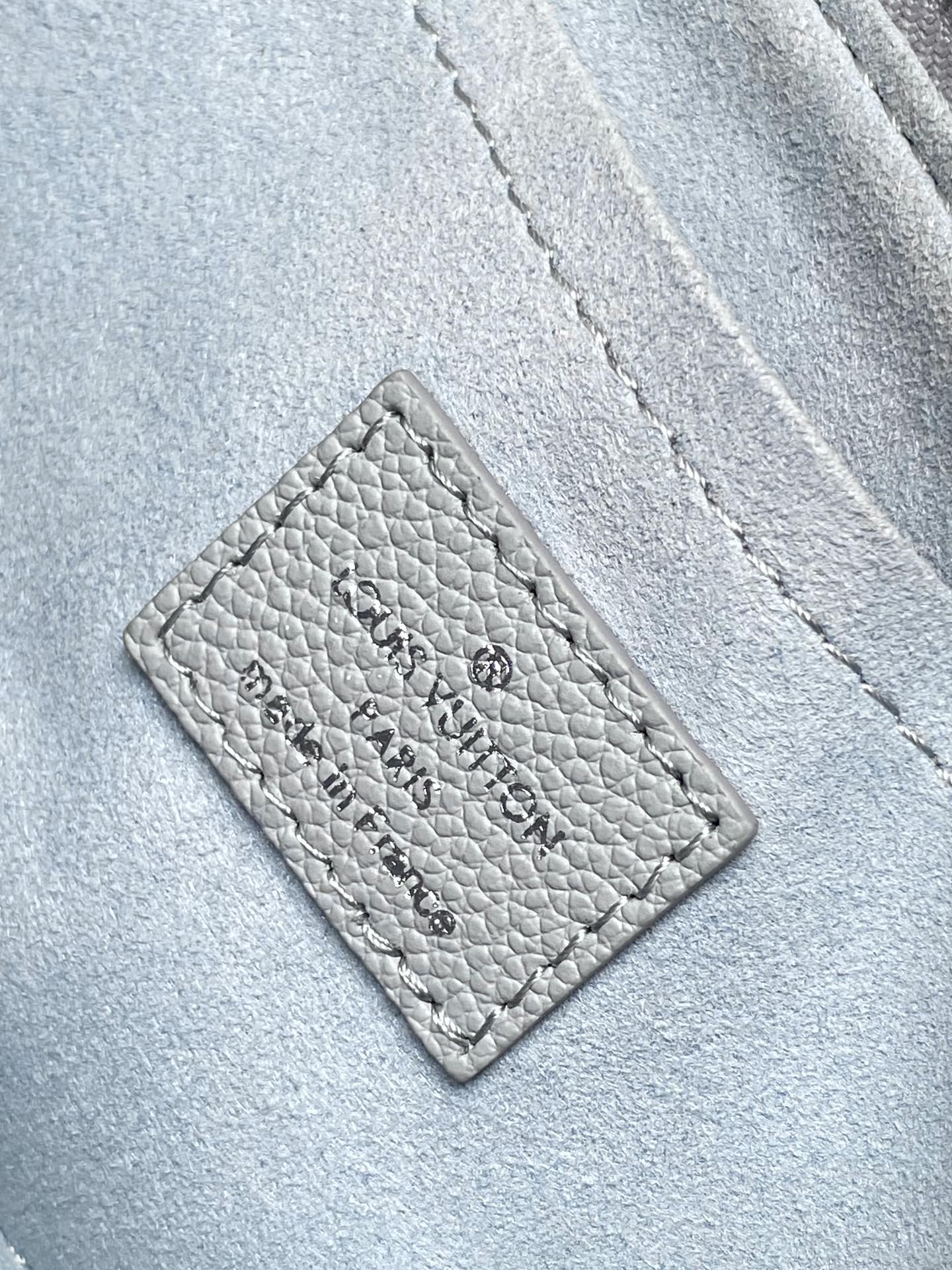 Louis Vuitton Light Blue Embossed Monogram Leather Crossbody Bag with Chain Strap