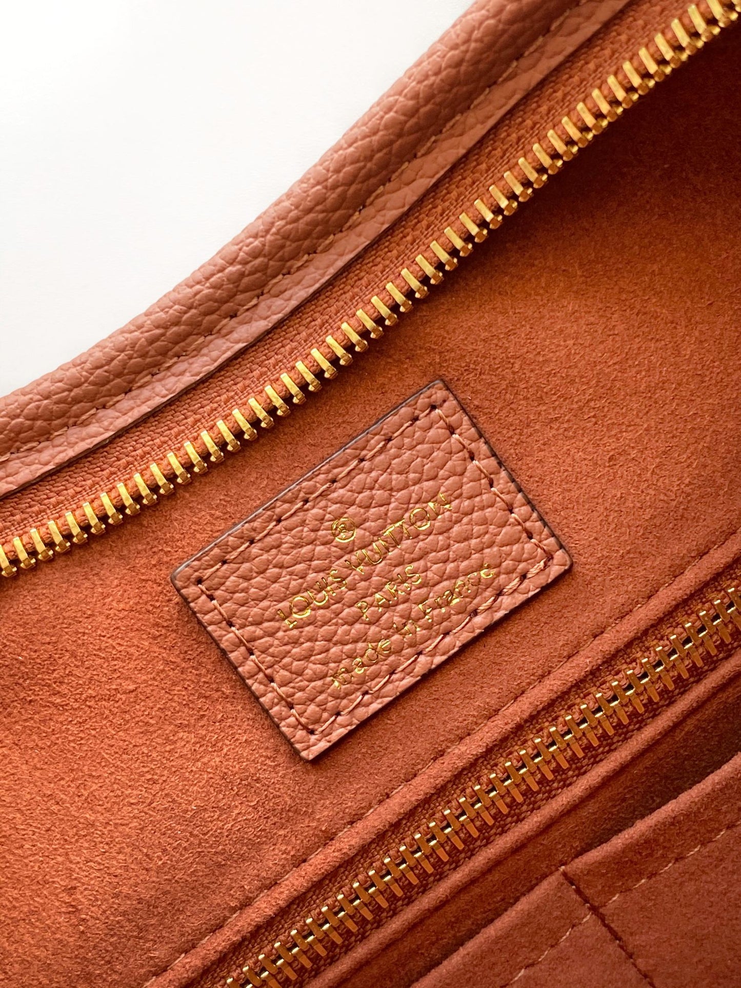 Louis Vuitton Classic Brown Embossed Leather Hobo Shoulder Bag