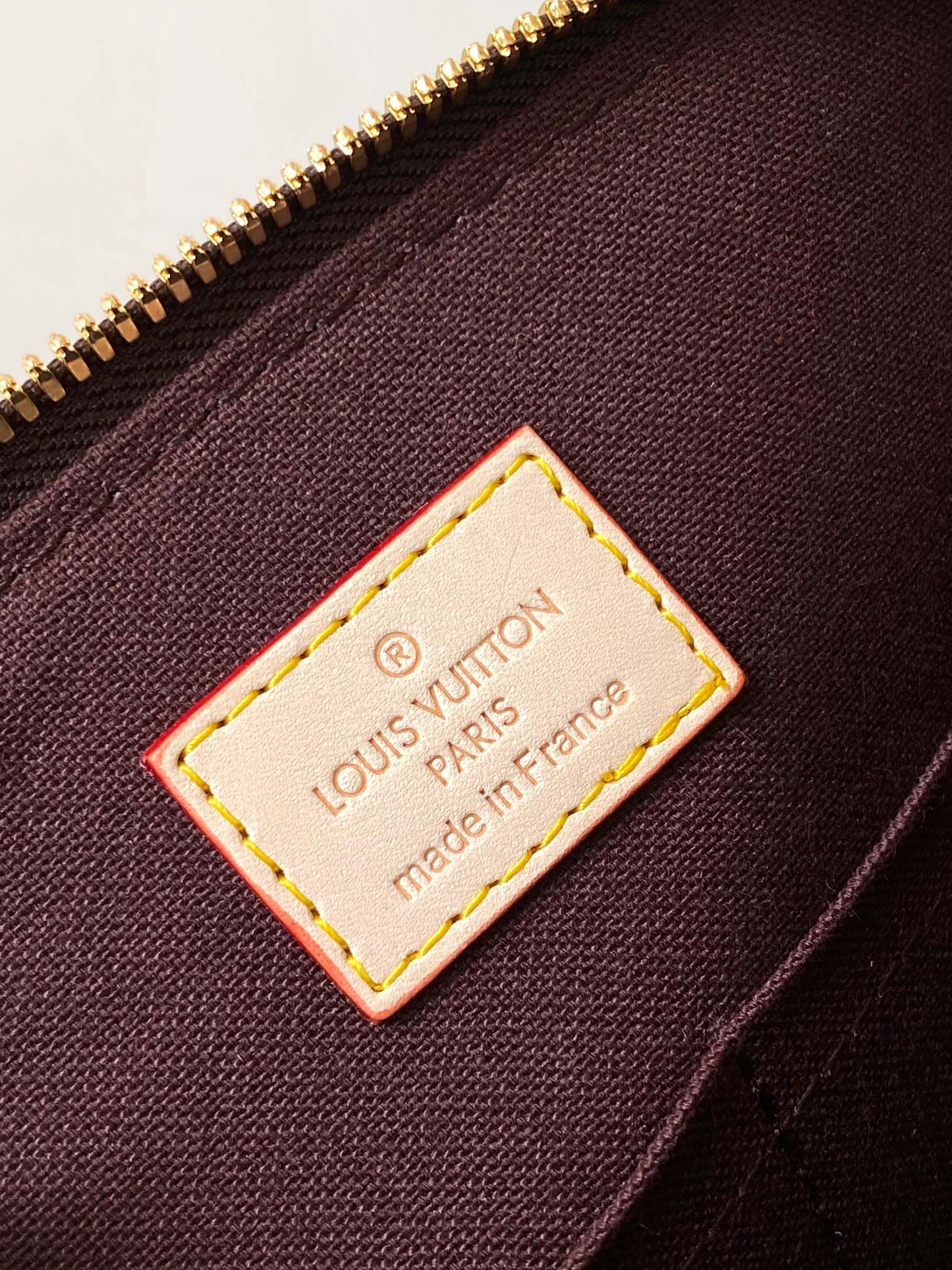 Louis Vuitton Classic Brown Monogram Canvas Shoulder Bag with Leather Handles