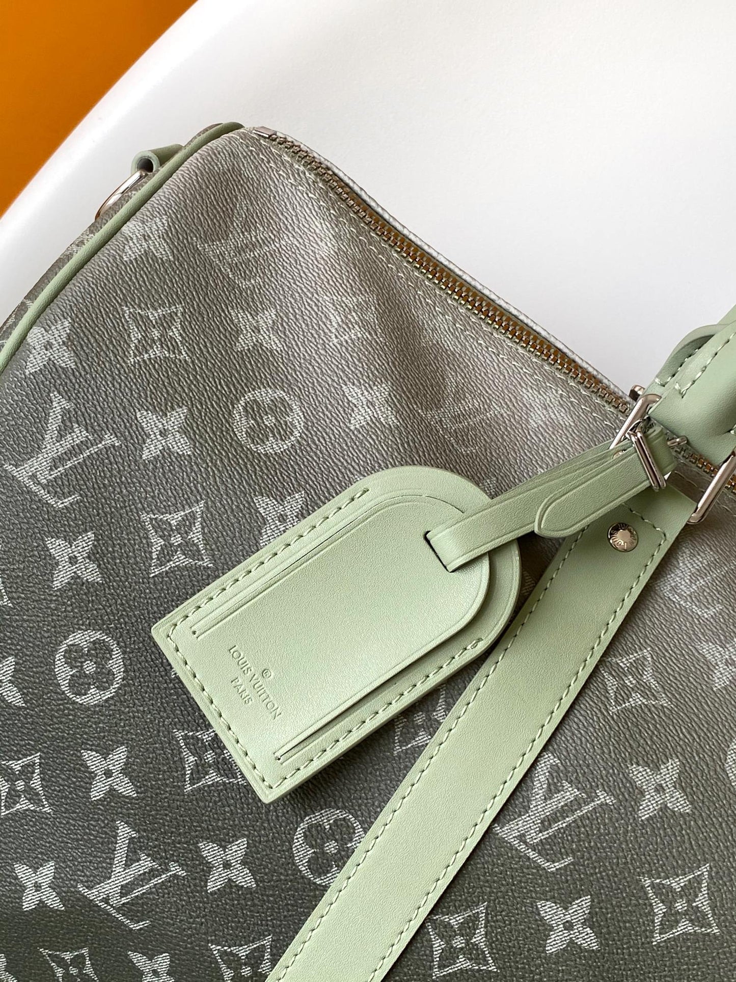 Louis Vuitton Gradient Green Monogram Canvas Travel Duffle Weekender Bag