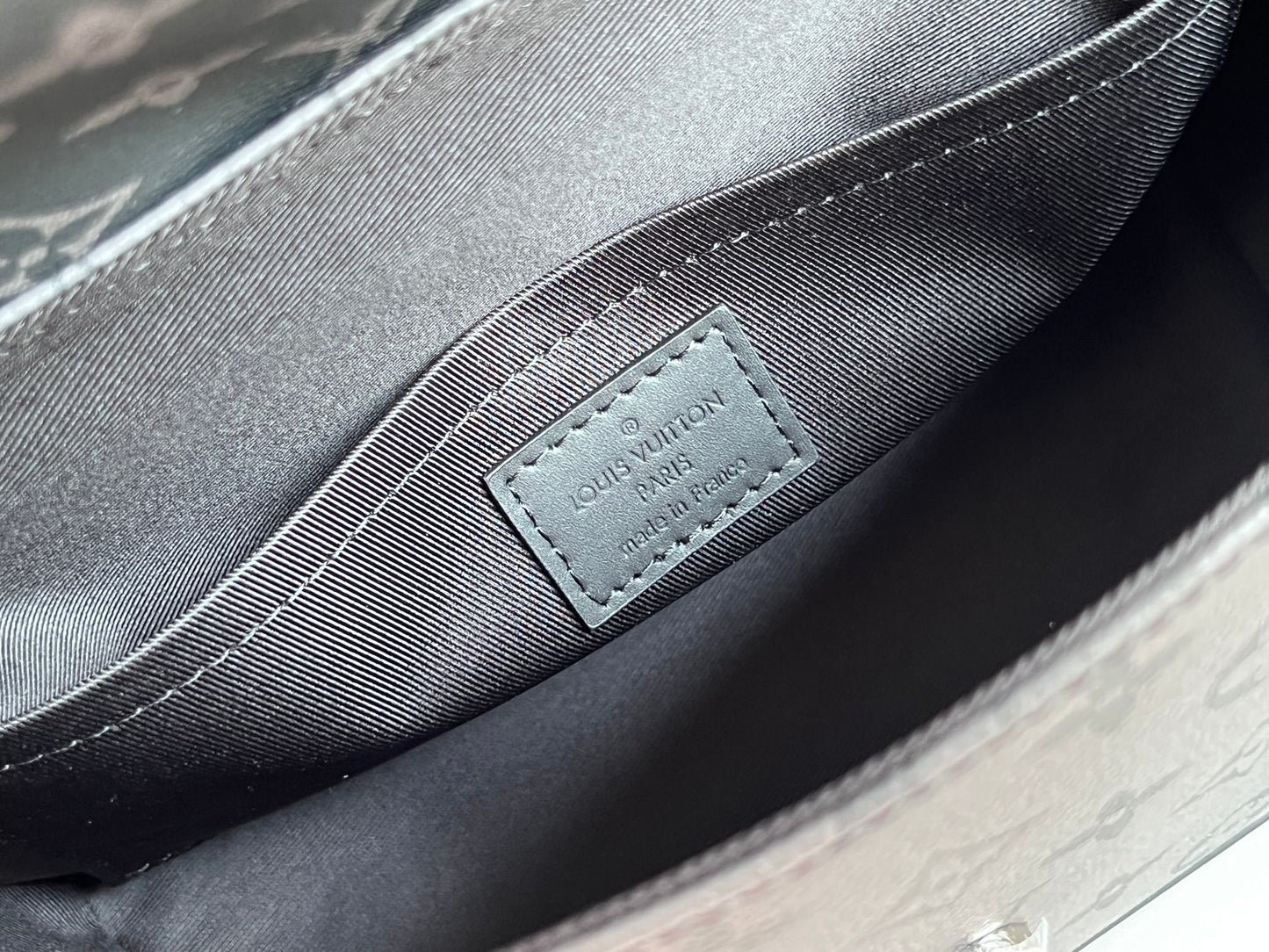 Louis Vuitton Black Monogram Pattern Canvas Crossbody Messenger Bag