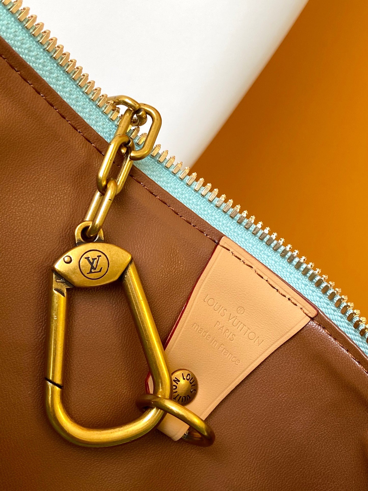 Louis Vuitton Teal Monogram Canvas Crossbody Handbag with Leather Handles