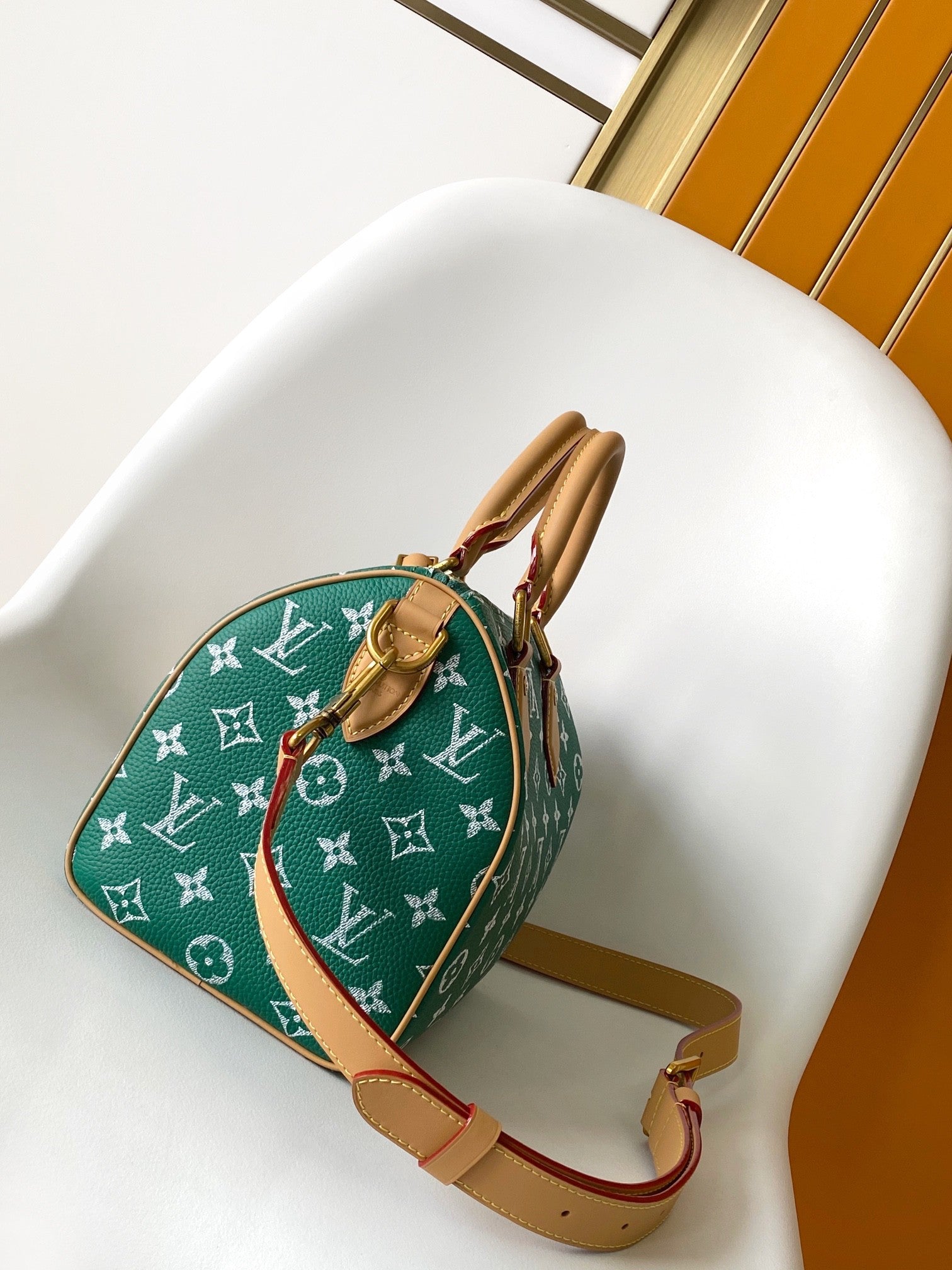 Louis Vuitton Speedy Bandoulière 25 - Pharrell Williams Green Monogram