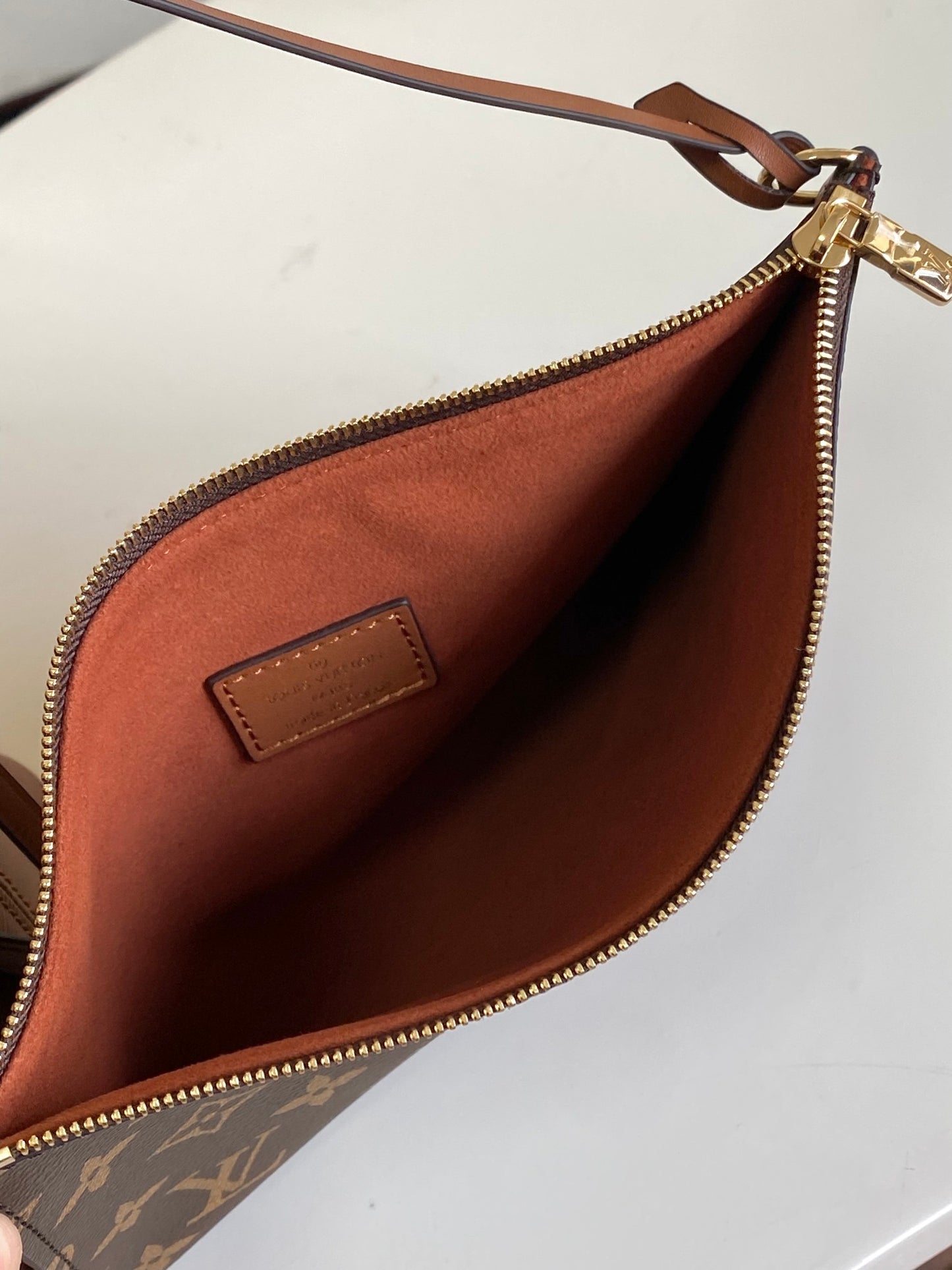 Louis Vuitton Classic Brown Textured Leather Tote Bag with Side Straps