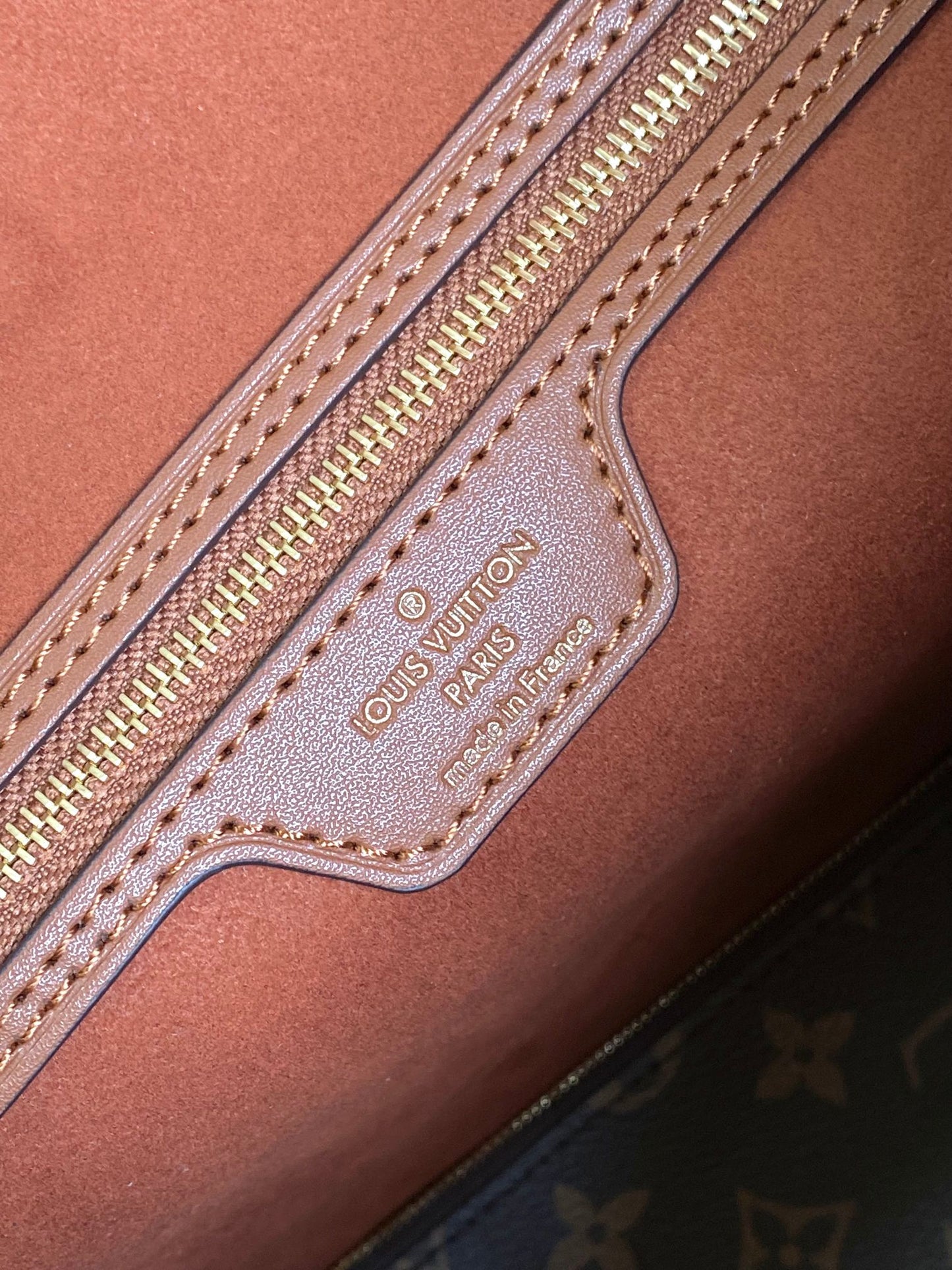 Louis Vuitton Classic Brown Textured Leather Tote Bag with Side Straps