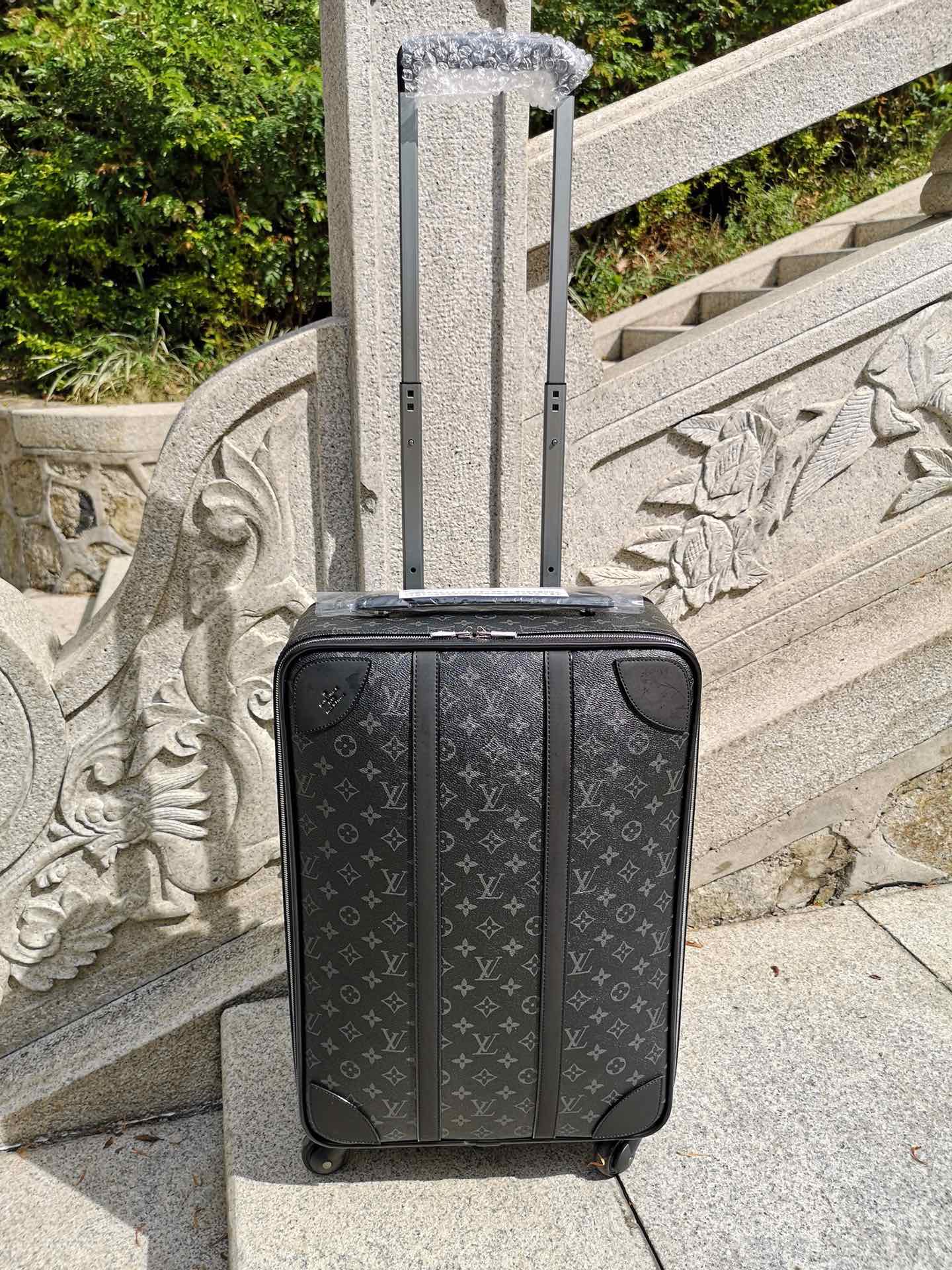 Vintage Monogram Pattern 2-Piece Luggage Set with Cosmetic Case