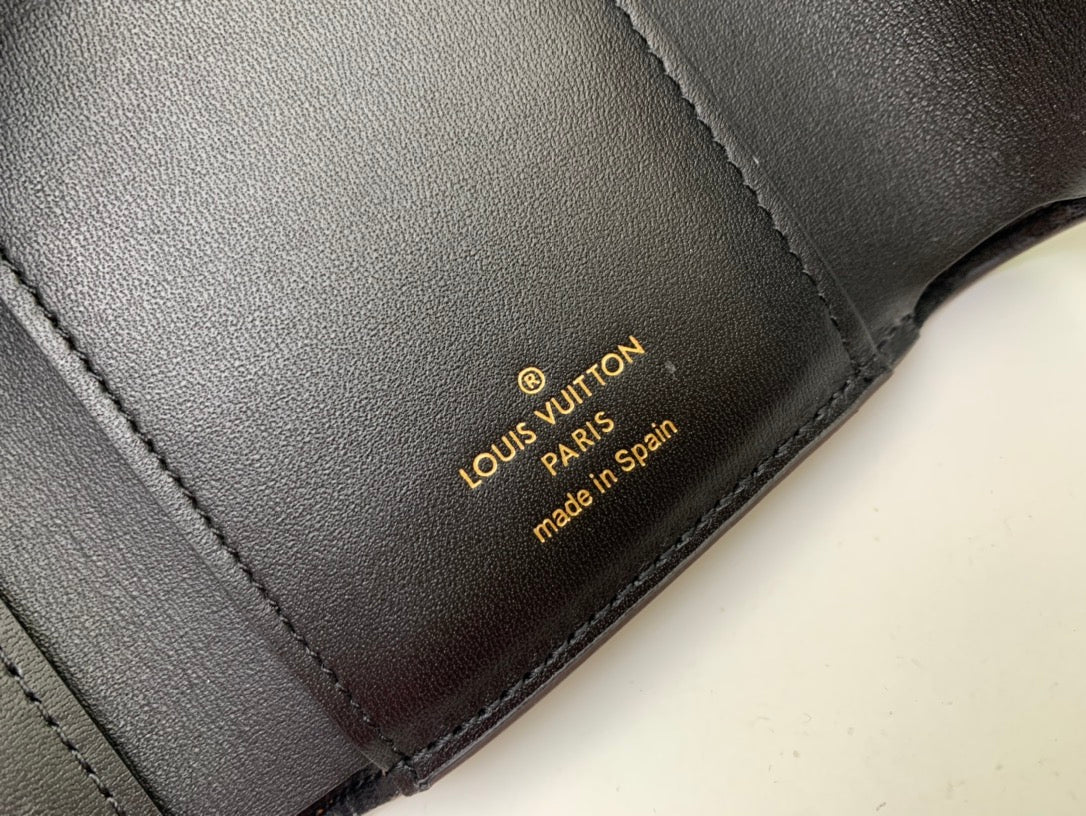 Louis Vuitton Classic Brown Monogram Canvas Compact Wallet with Clasp