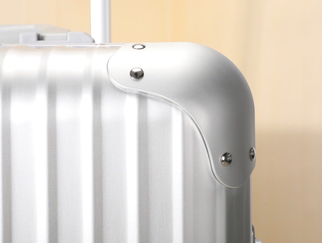 Sleek Silver Hardside Spinner Luggage with Telescopic Handle
