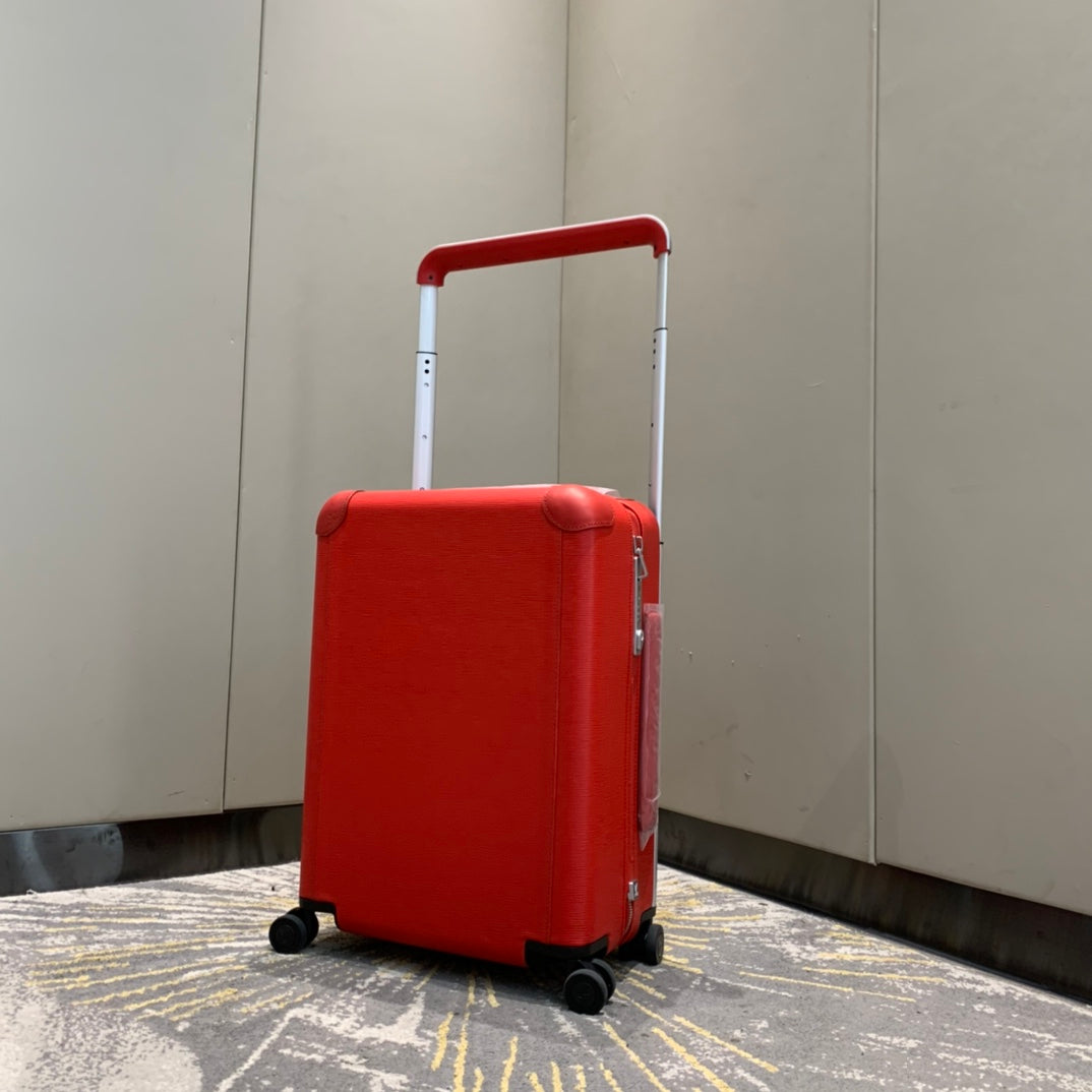 Modern Red Hardside Carry-On Spinner Luggage with Wide Handle