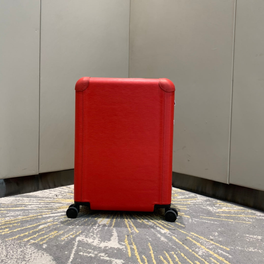 Modern Red Hardside Carry-On Spinner Luggage with Wide Handle