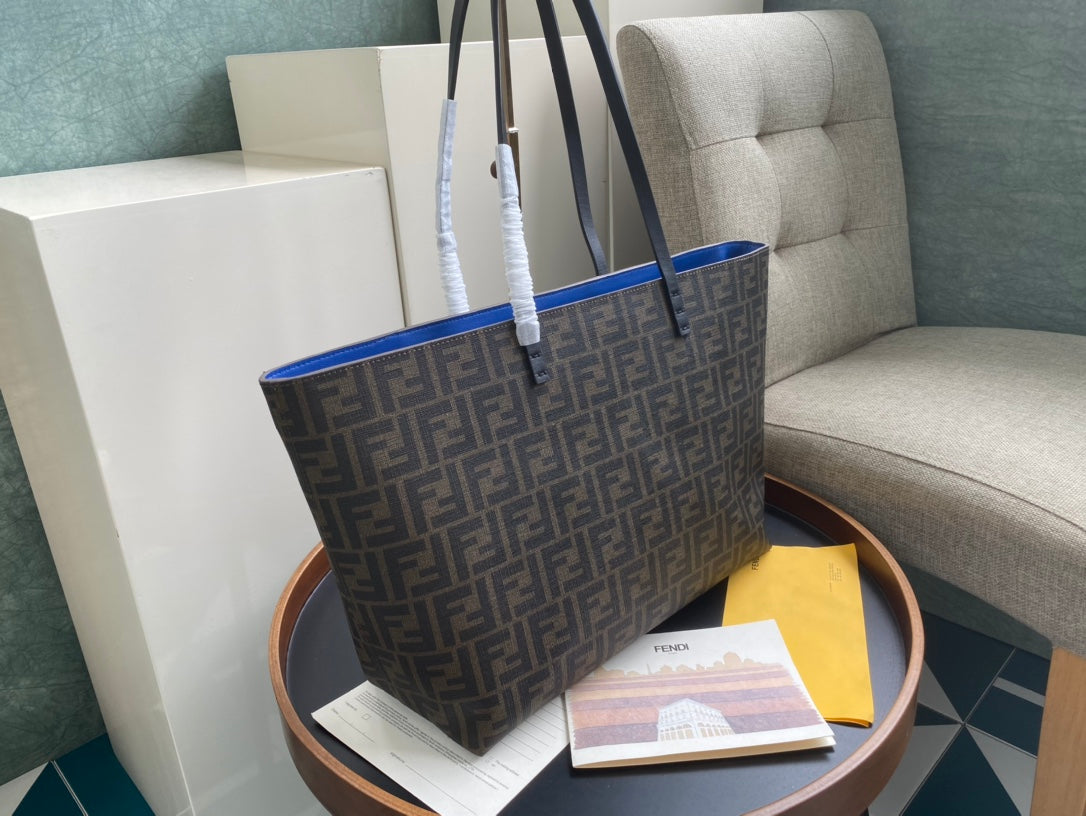 Fendi Zucca Monogram Canvas Tote Bag