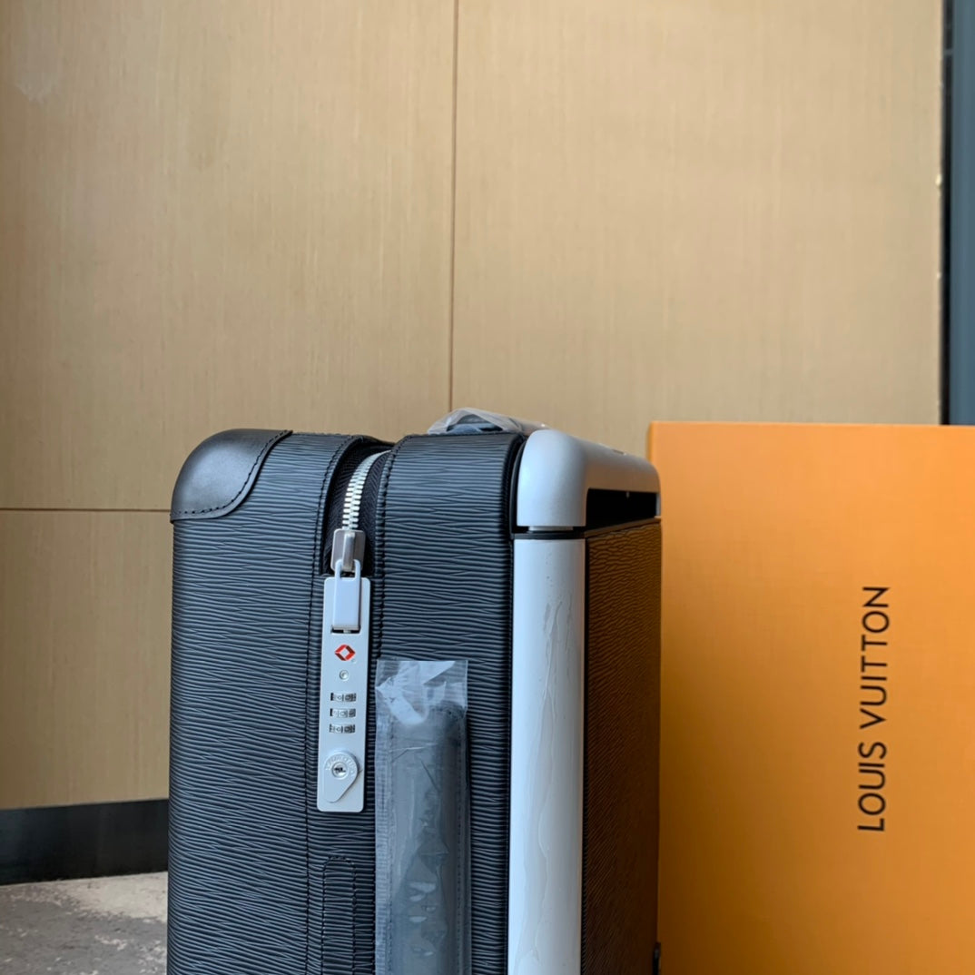 Modern Black Hardside Spinner Luggage with Wide Handle