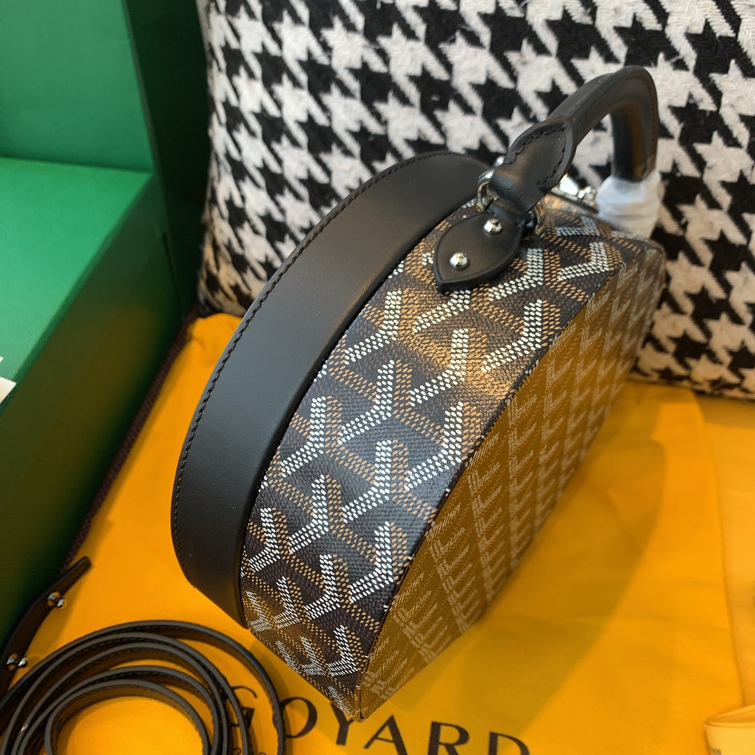 Gogy Structured Round Geometric Print Top Handle Crossbody Shoulder Bag