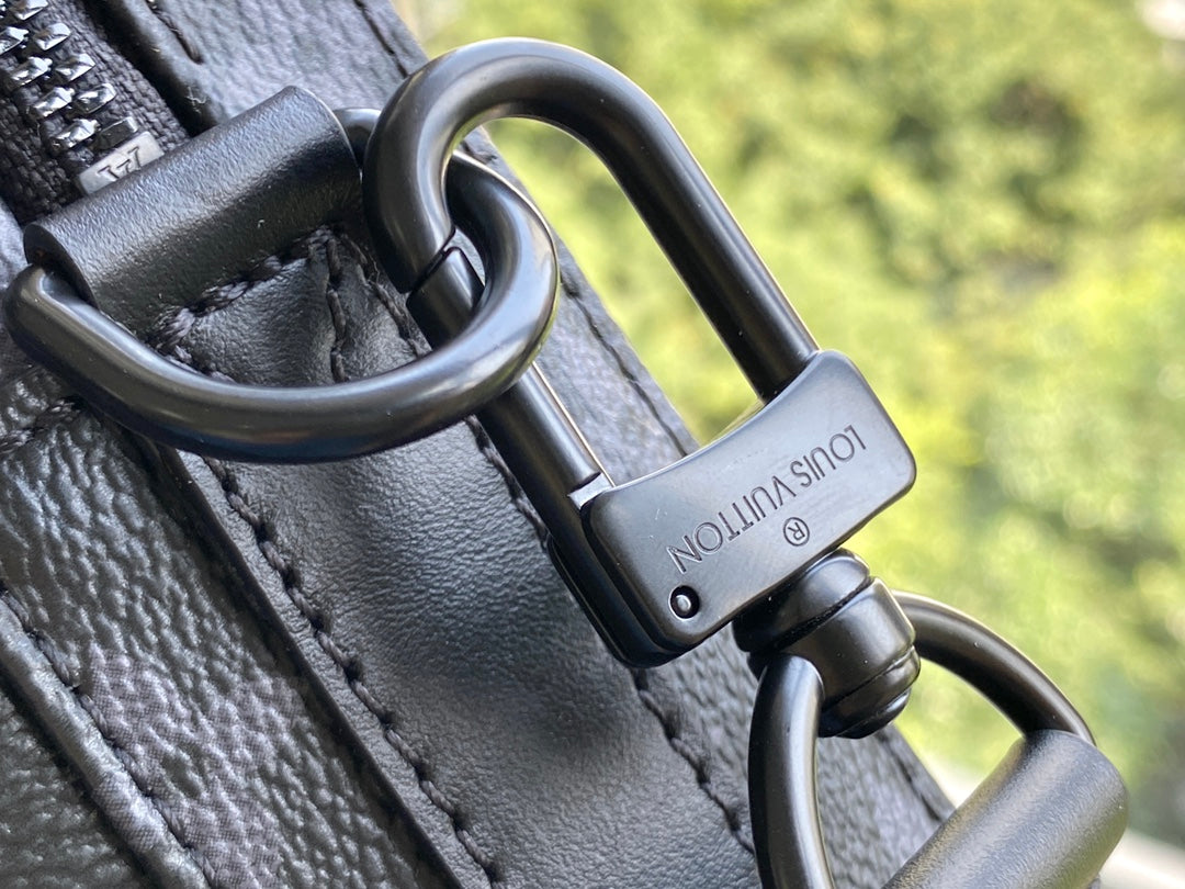 Louis Vuitton Dark Grey Monogram Canvas Crossbody Messenger Bag for Men