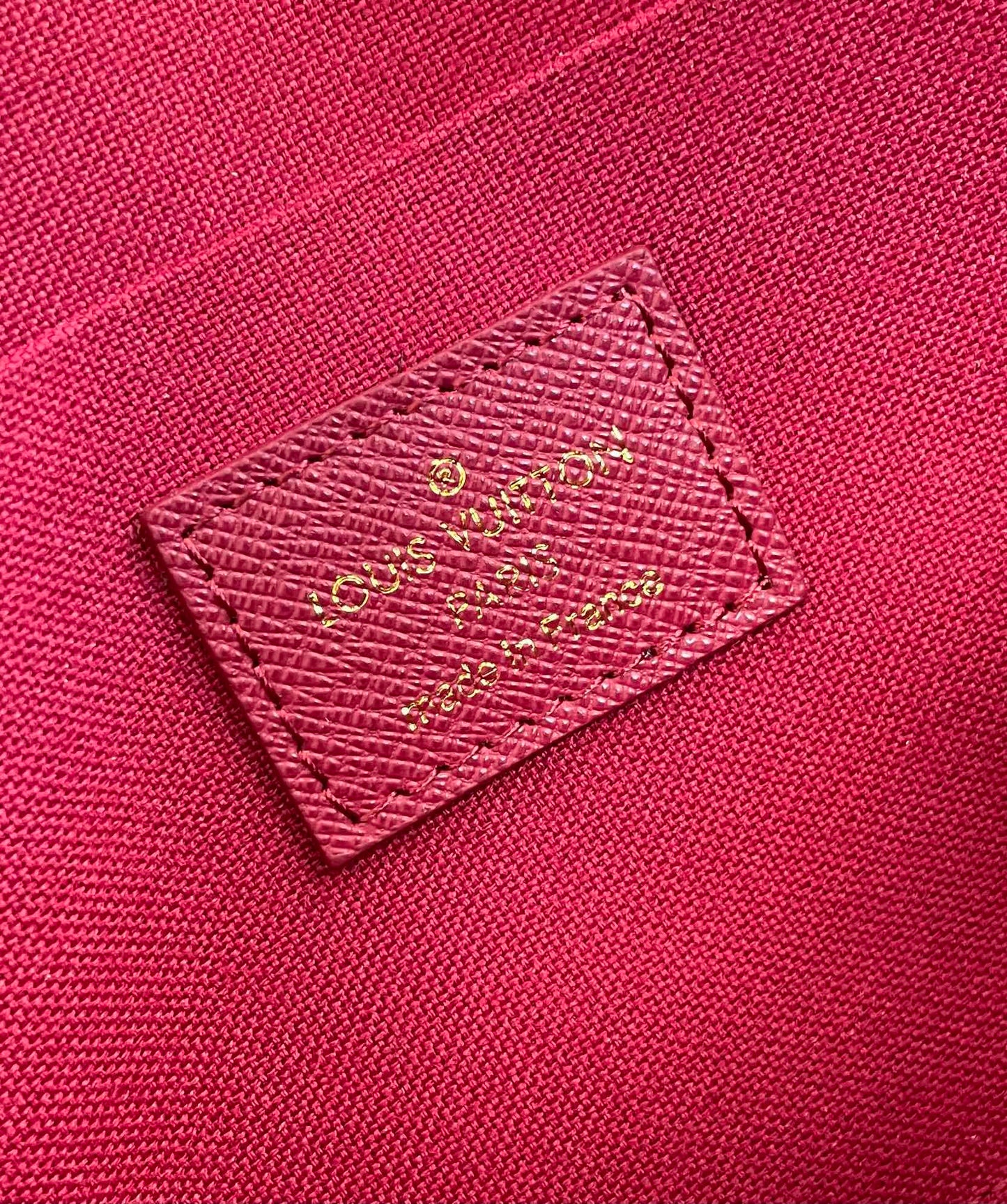 Louis Vuitton Classic Monogram Print Envelope Crossbody Bag with Gold Chain Strap