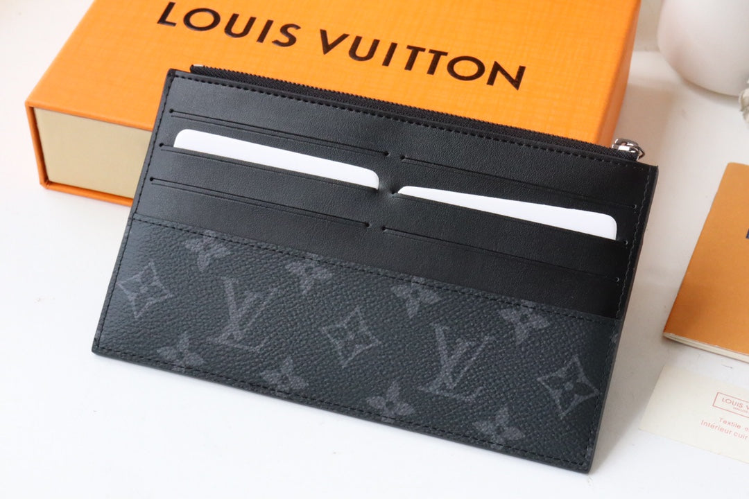 Louis Vuitton Monogram Eclipse Canvas Pouch - Black Designer Travel Accessory