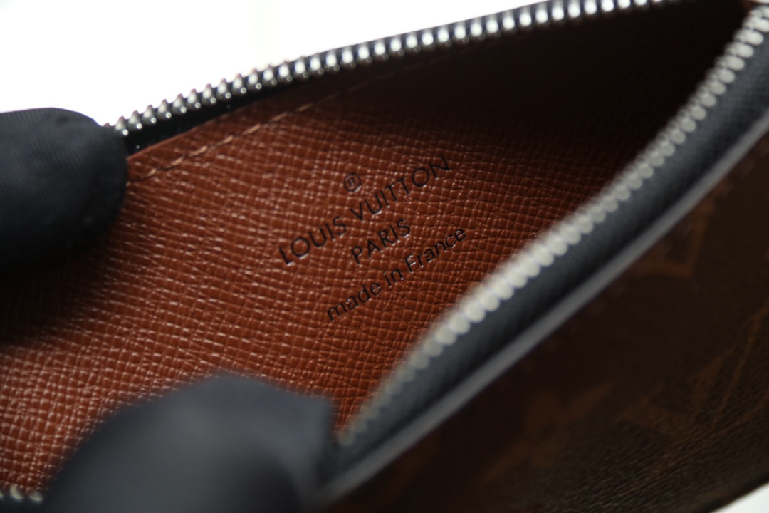 Louis Vuitton Classic Brown Monogram Slim Leather Card Holder Wallet