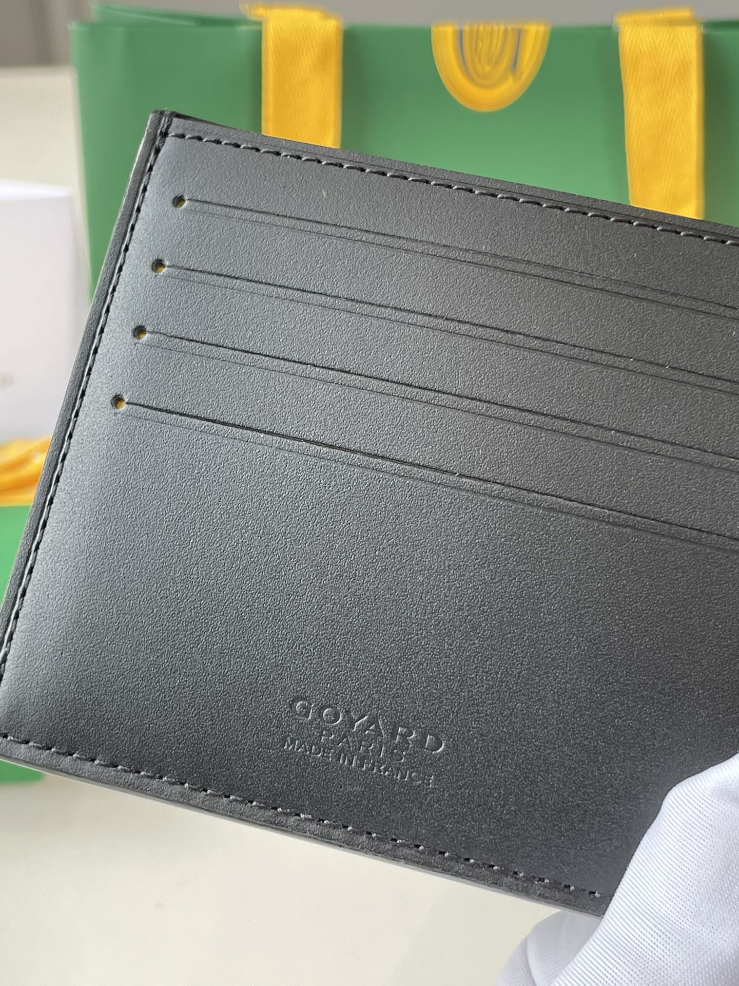 Gogy Classic Chevron Monogram Coated Canvas Men's Bifold Wallet