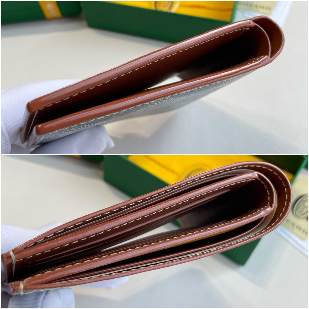 Gogy Luxury Chevron Pattern Bifold Wallet for Men with Gift Box
