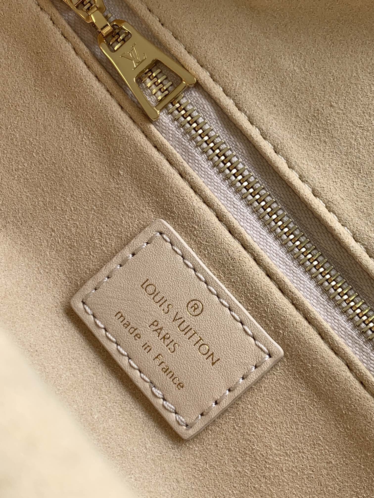 Louis Vuitton Beige Embossed Leather Trunk Bag with Wide Strap and Chain