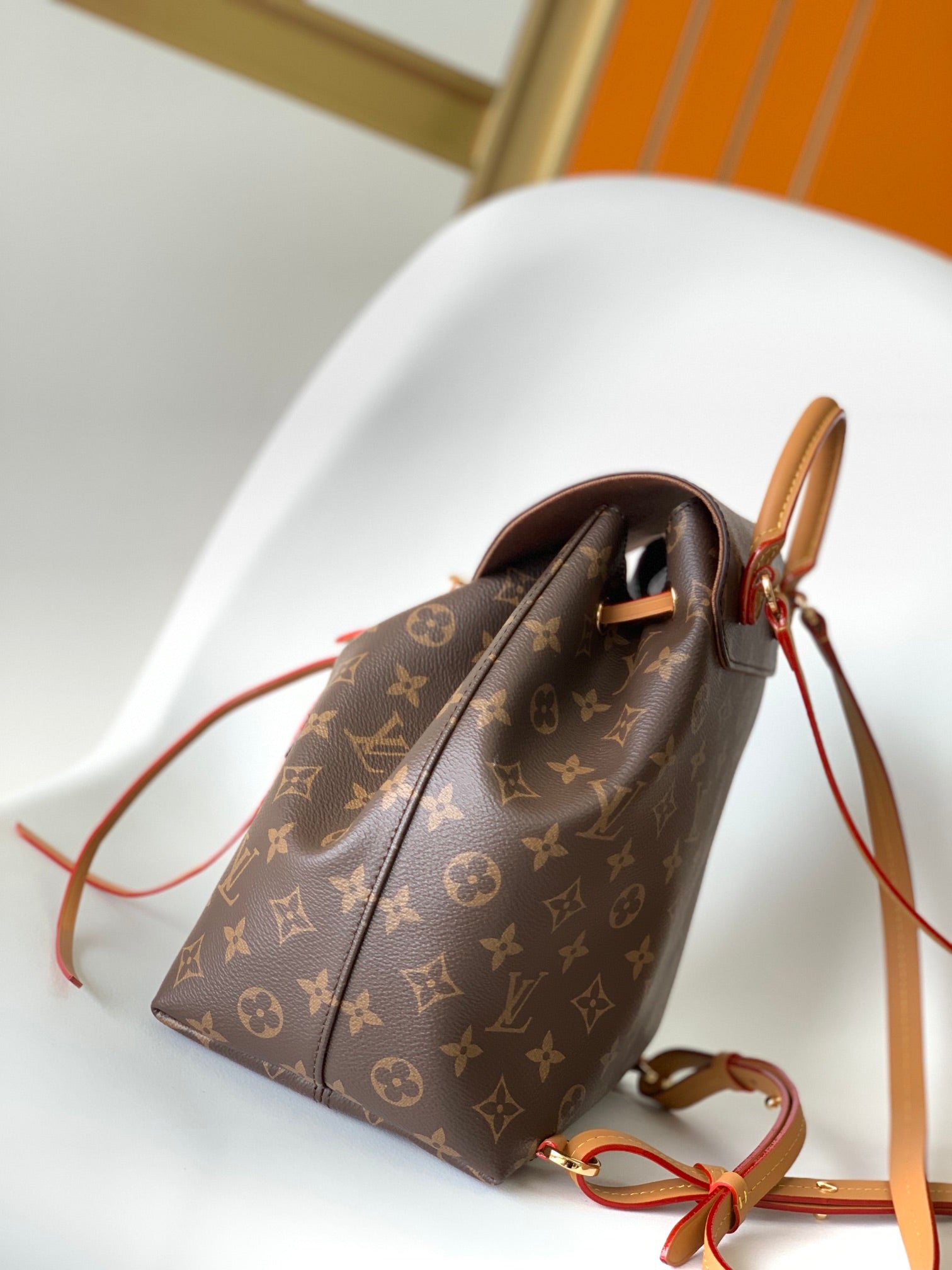 Louis Vuitton Classic Brown Monogram Mini Backpack with Leather Trim