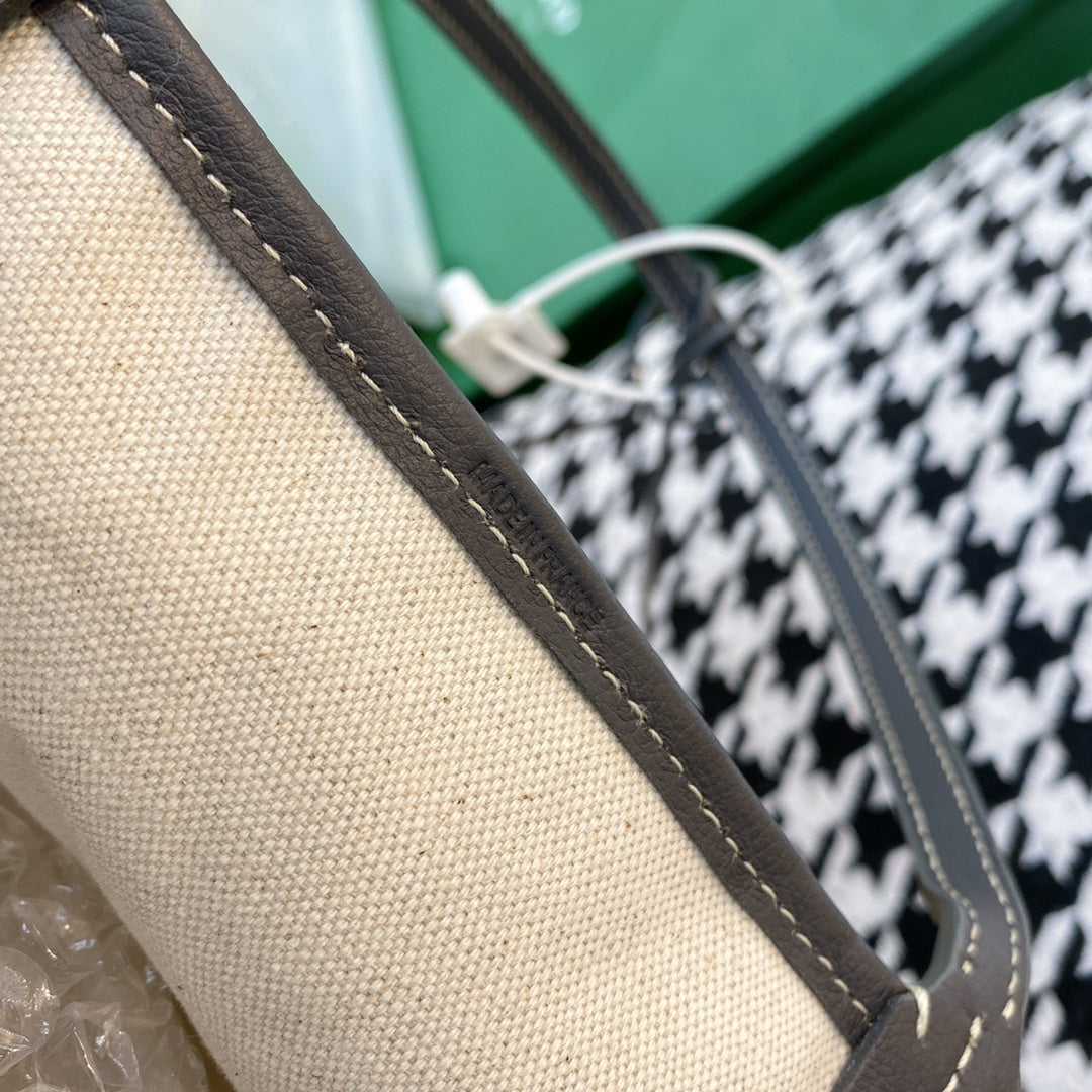 Gogy Classic Grey Chevron Monogram Tote Bag Large Shoulder Shopper