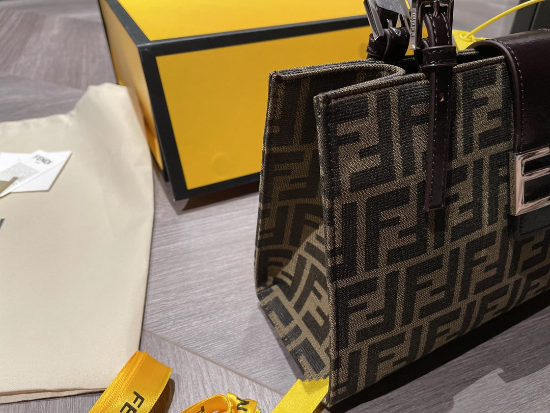 Fendi Vintage Zucca Monogram Canvas Underarm Baguette Bag