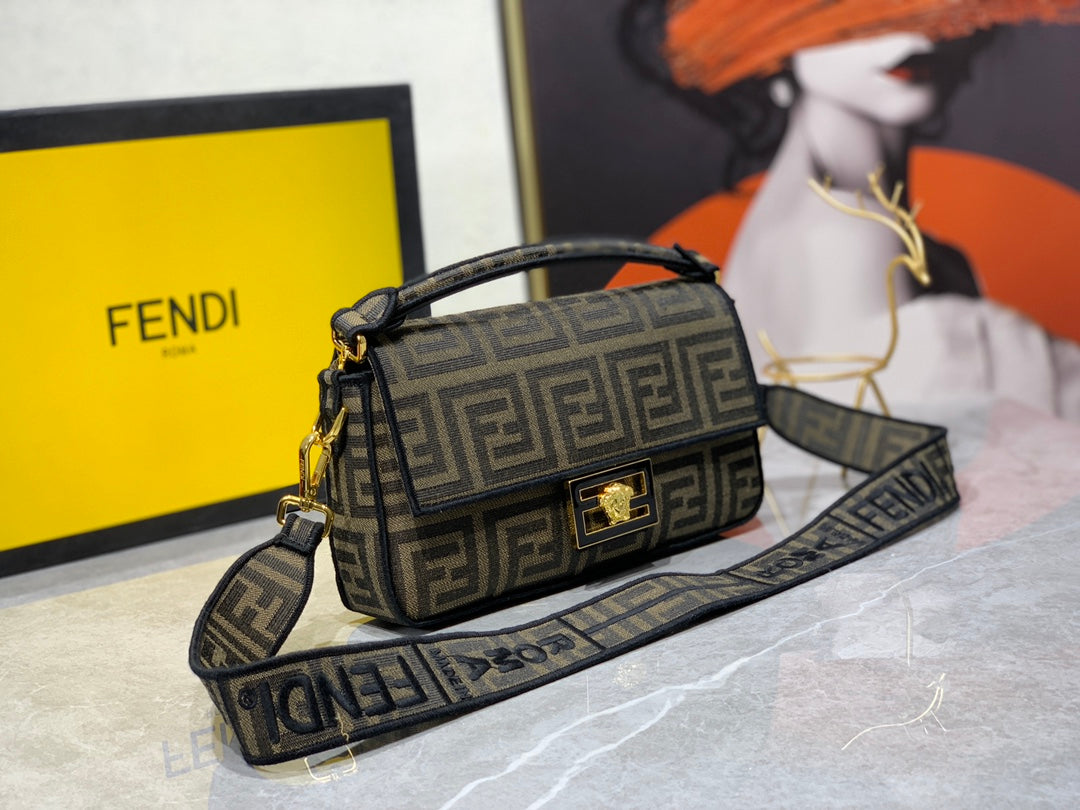 Fendi x Versace Fendace Baguette Bag - FF Monogram with Medusa Hardware