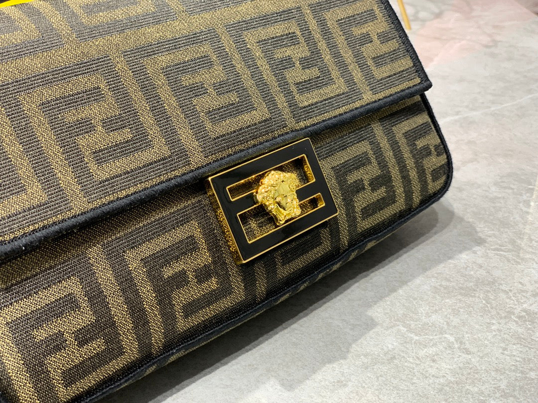 Fendi x Versace Fendace Baguette Bag - FF Monogram with Medusa Hardware