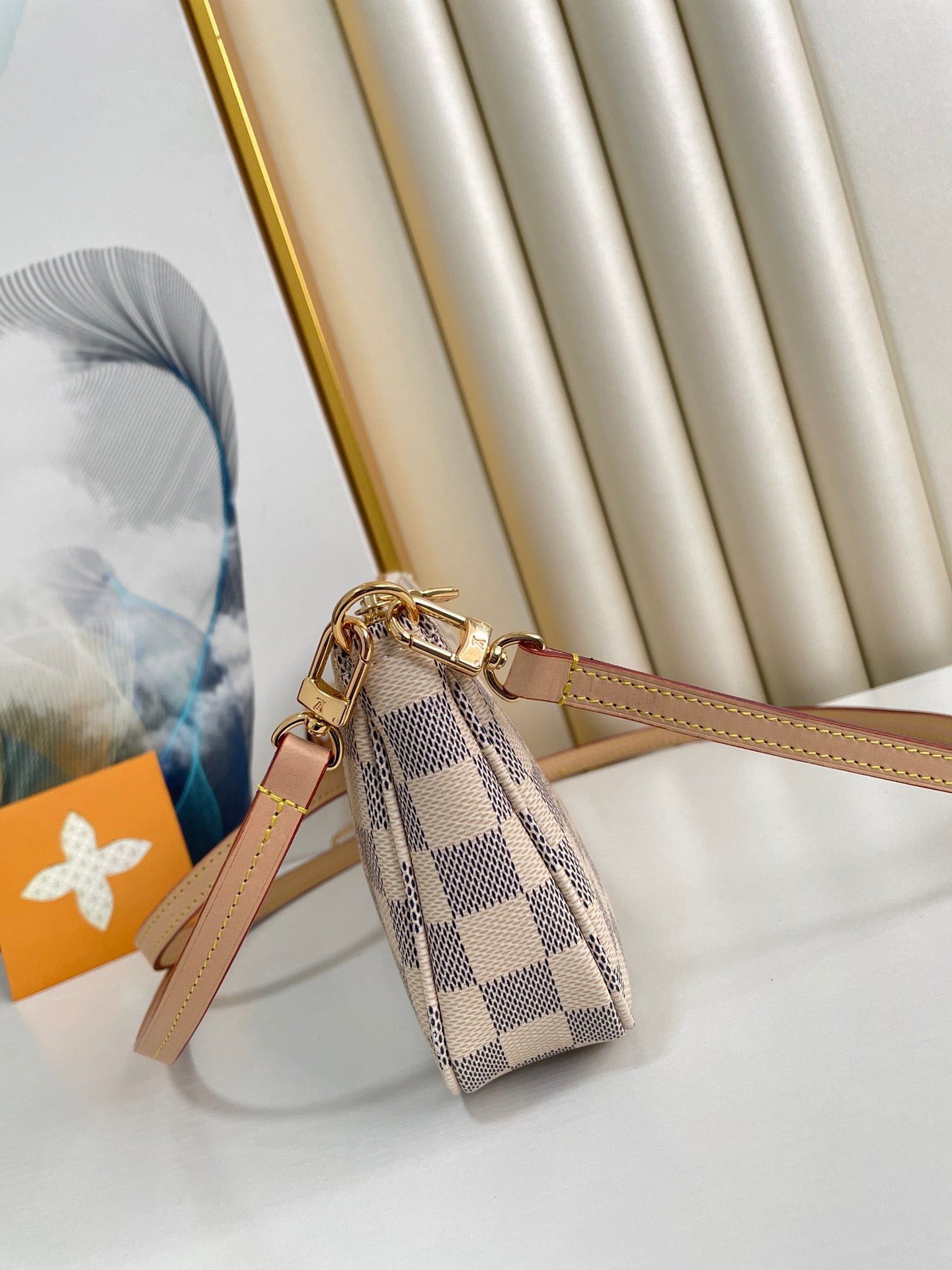 Louis Vuitton Classic Checkered Canvas Mini Shoulder Bag for Women