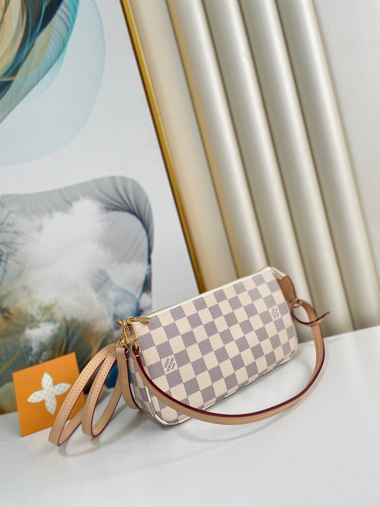 Louis Vuitton Classic Checkered Canvas Mini Shoulder Bag for Women