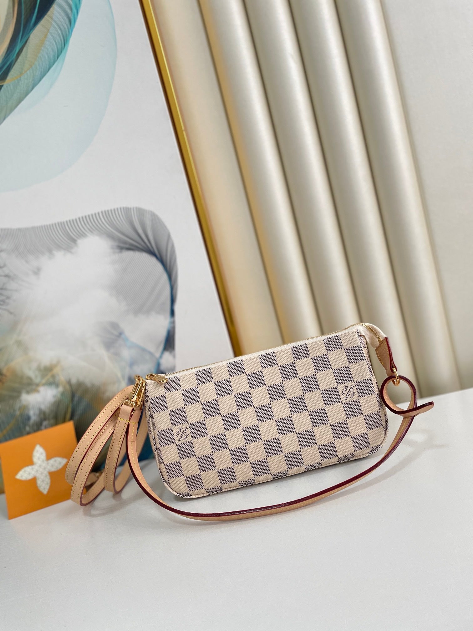 Louis Vuitton Classic Checkered Canvas Mini Shoulder Bag for Women