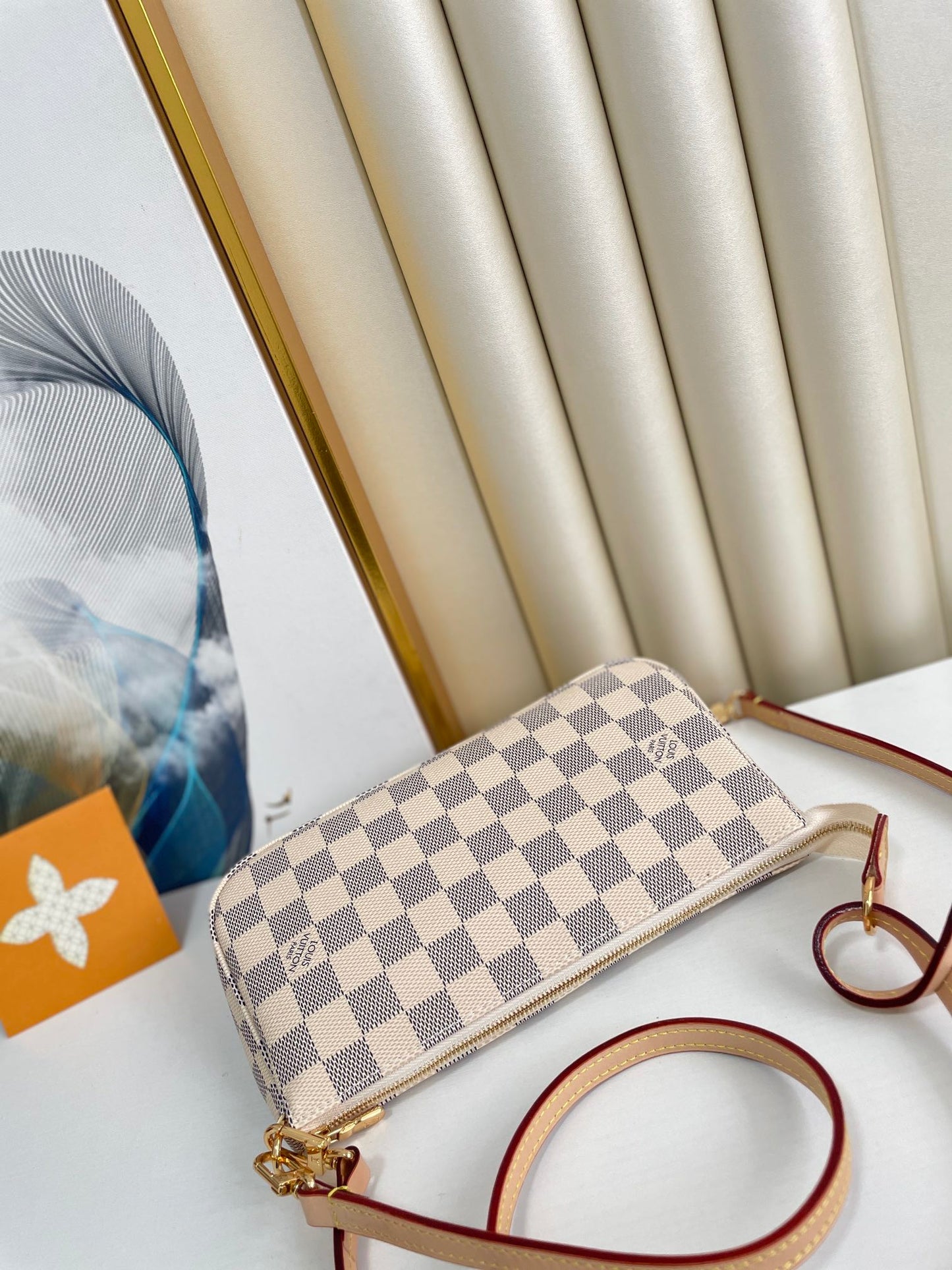 Louis Vuitton Classic Checkered Canvas Mini Shoulder Bag for Women