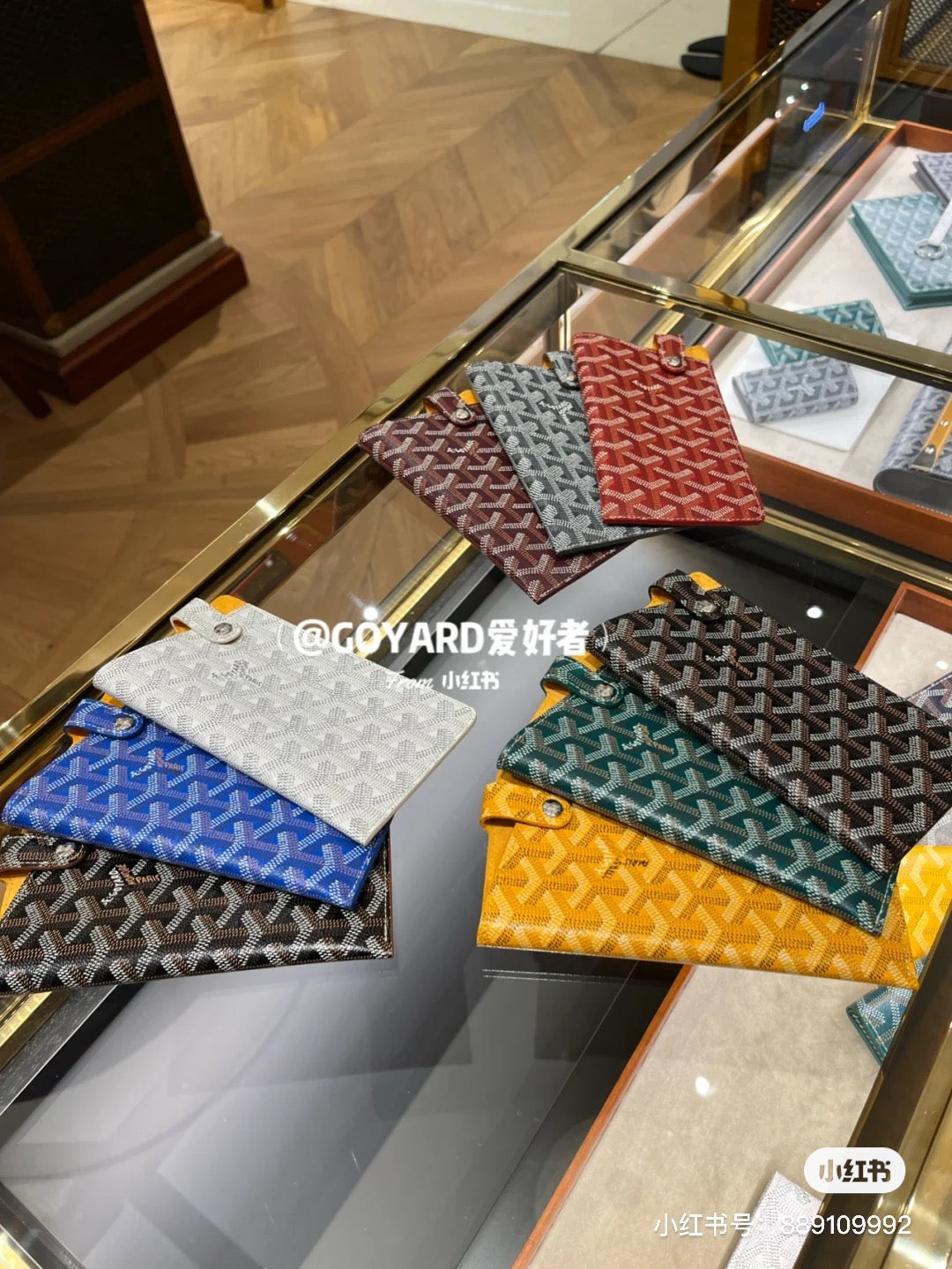 Gogy Geometric Chevron Print Leather Glasses Case with Snap Closure