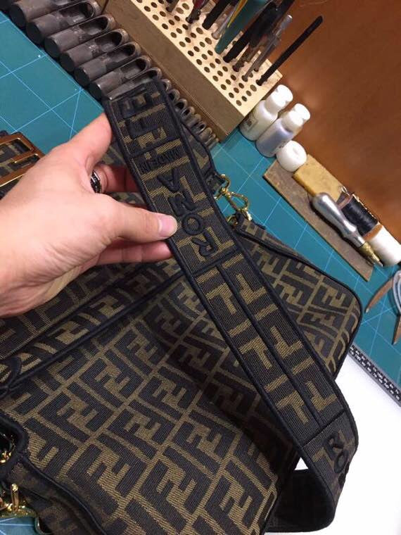 Fendi Zucca Print Baguette Shoulder Bag - Brown Monogram Canvas